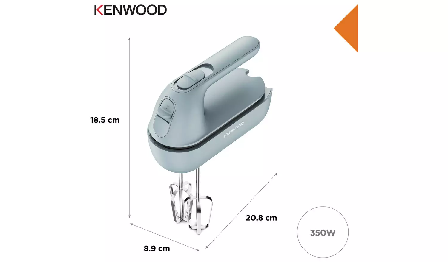 Kenwood HMP40.000GY QuickMix Go Electric Hand Mixer - Blue