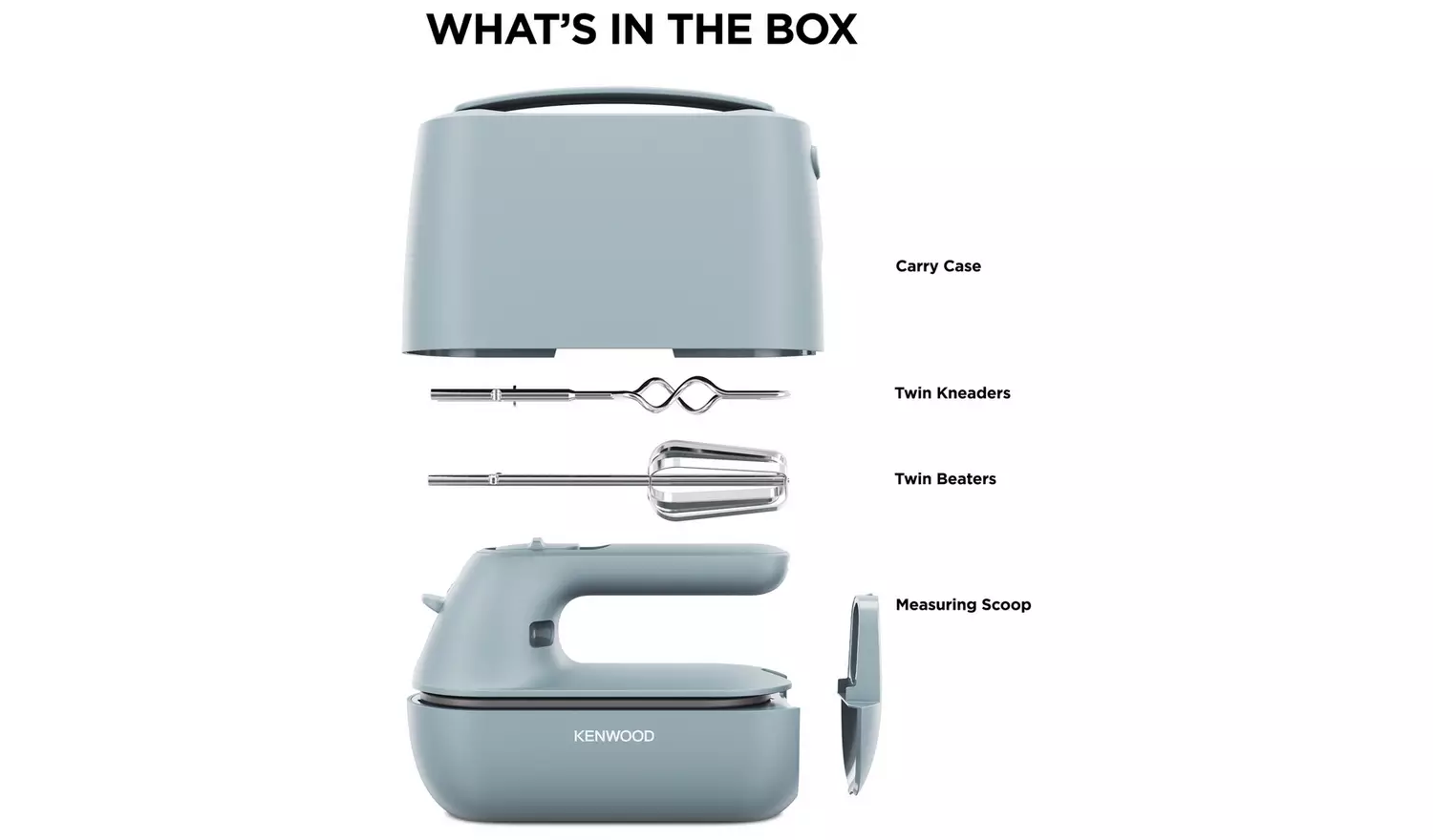 Kenwood HMP40.000GY QuickMix Go Electric Hand Mixer - Blue
