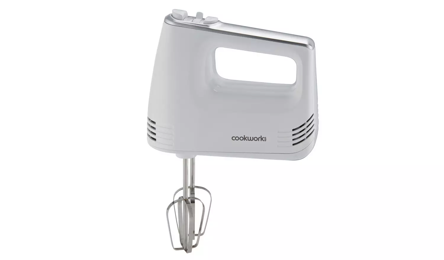 Cookworks Electric Hand Mixer with Storage - White
