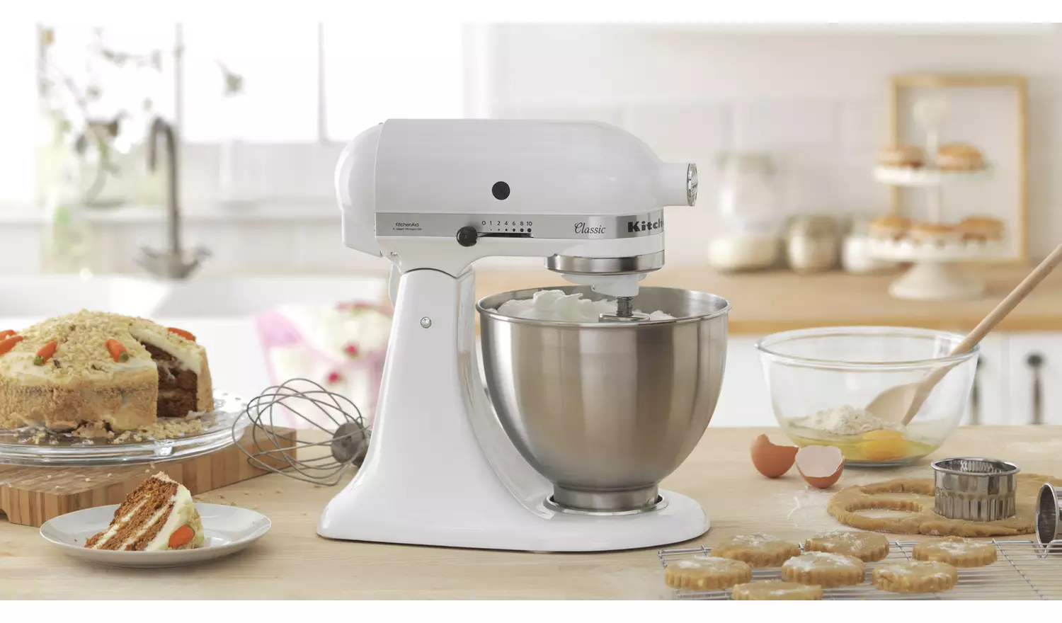 KitchenAid 5K45SSBWH Classic Stand Mixer - White
