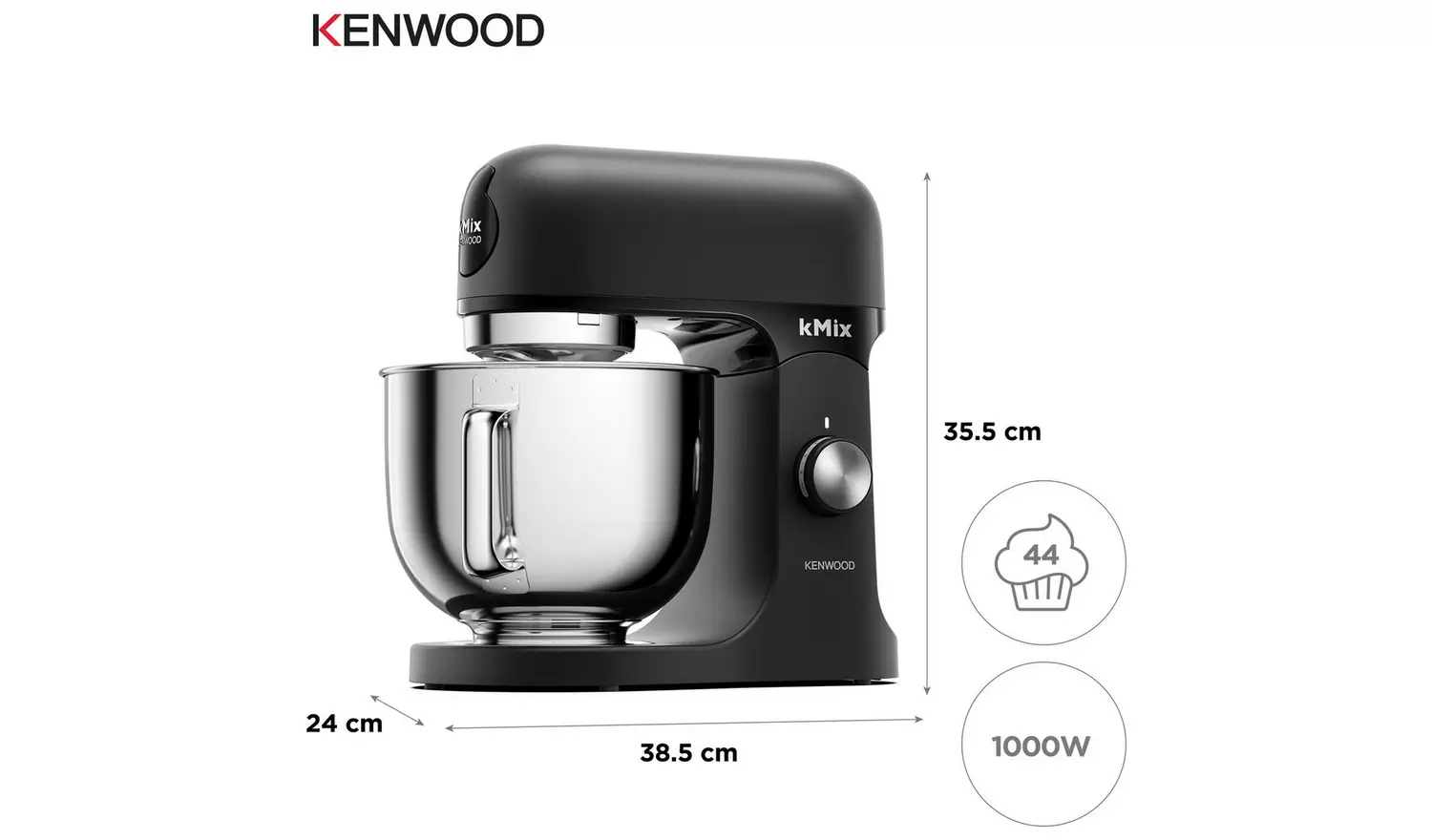 Kenwood KMX751ABK kMix Food Mixer with Stand - Black