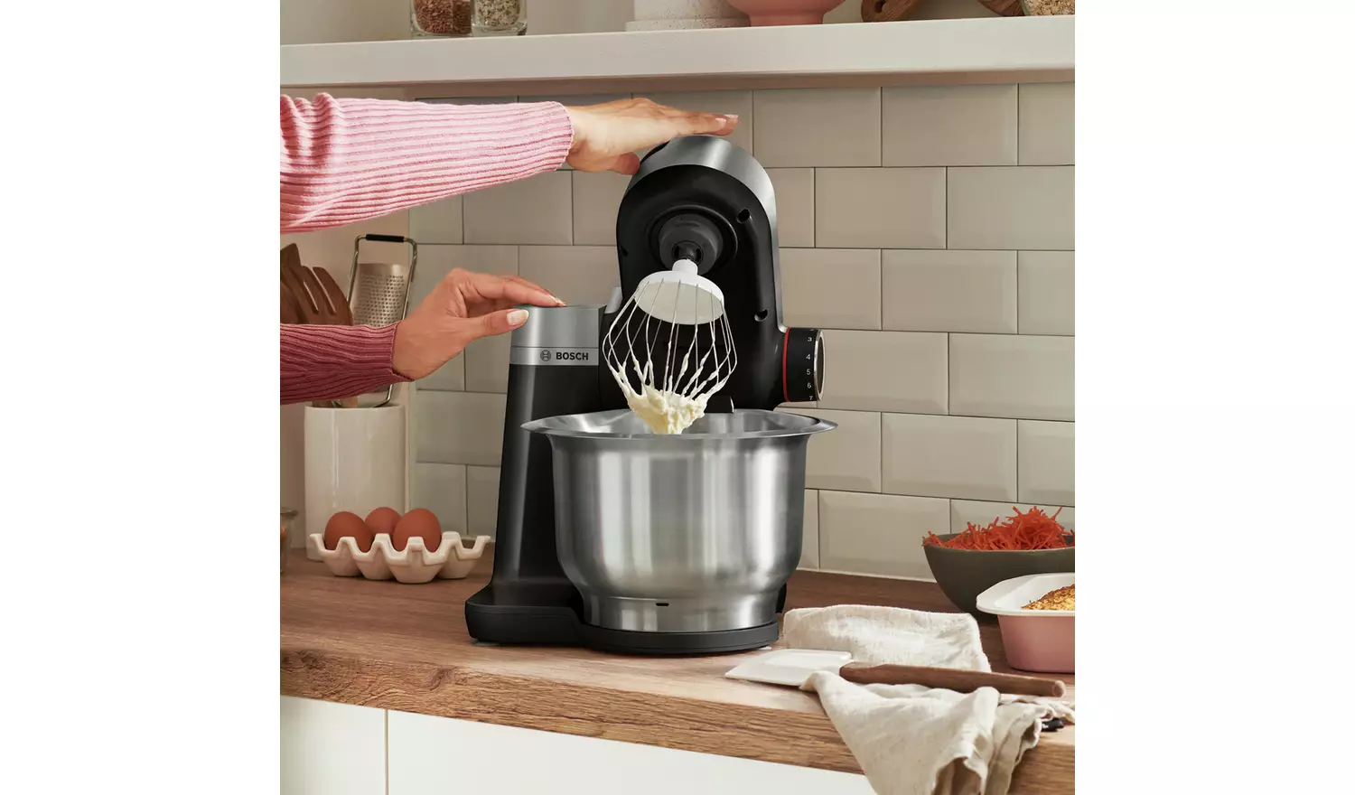 Bosch MUMS2VM40G 7-in-1 Stand Mixer, Juicer, Shredder, Black