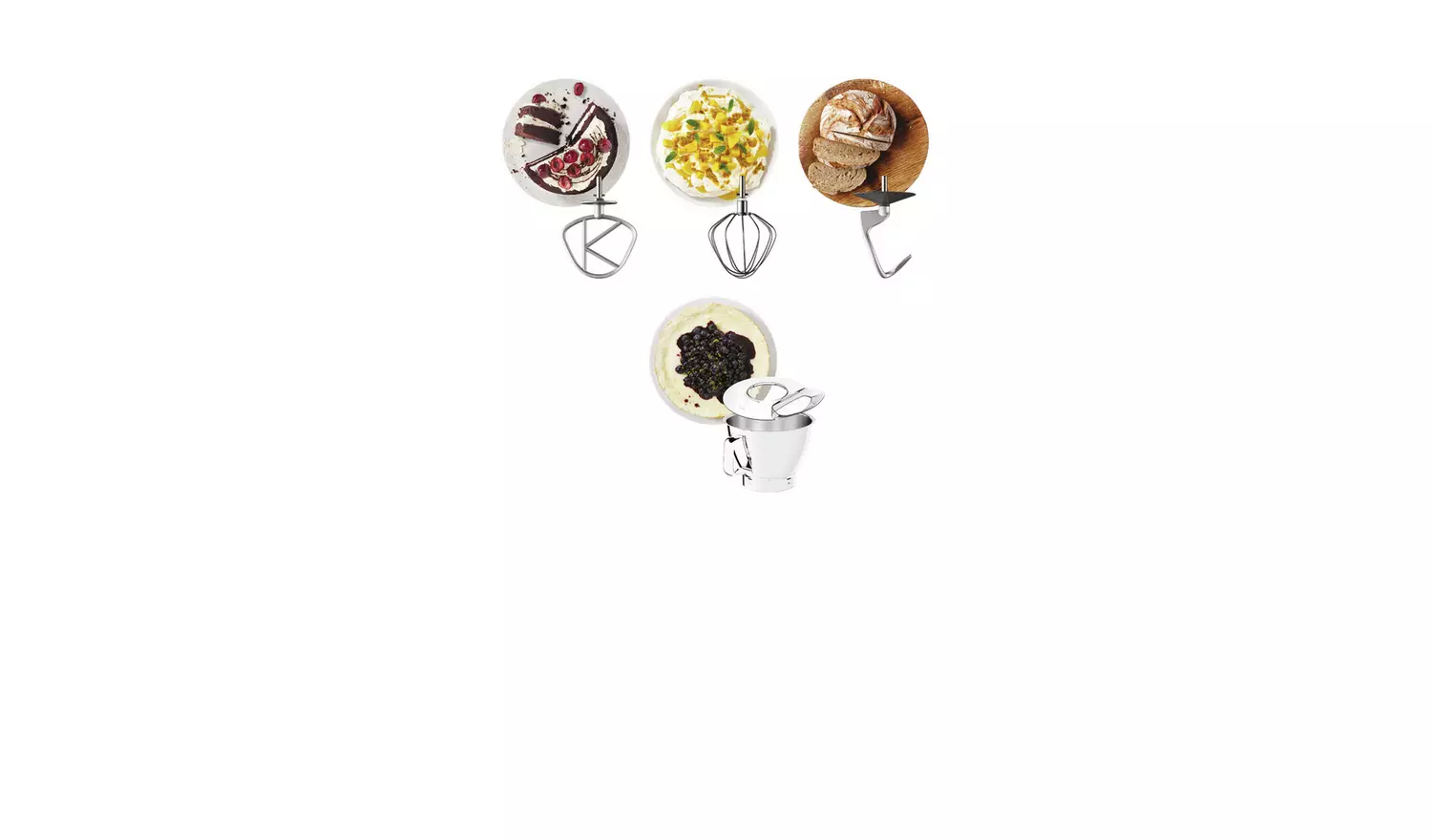 Kenwood KVC65.001WH Chef Baker Stand Mixer - White