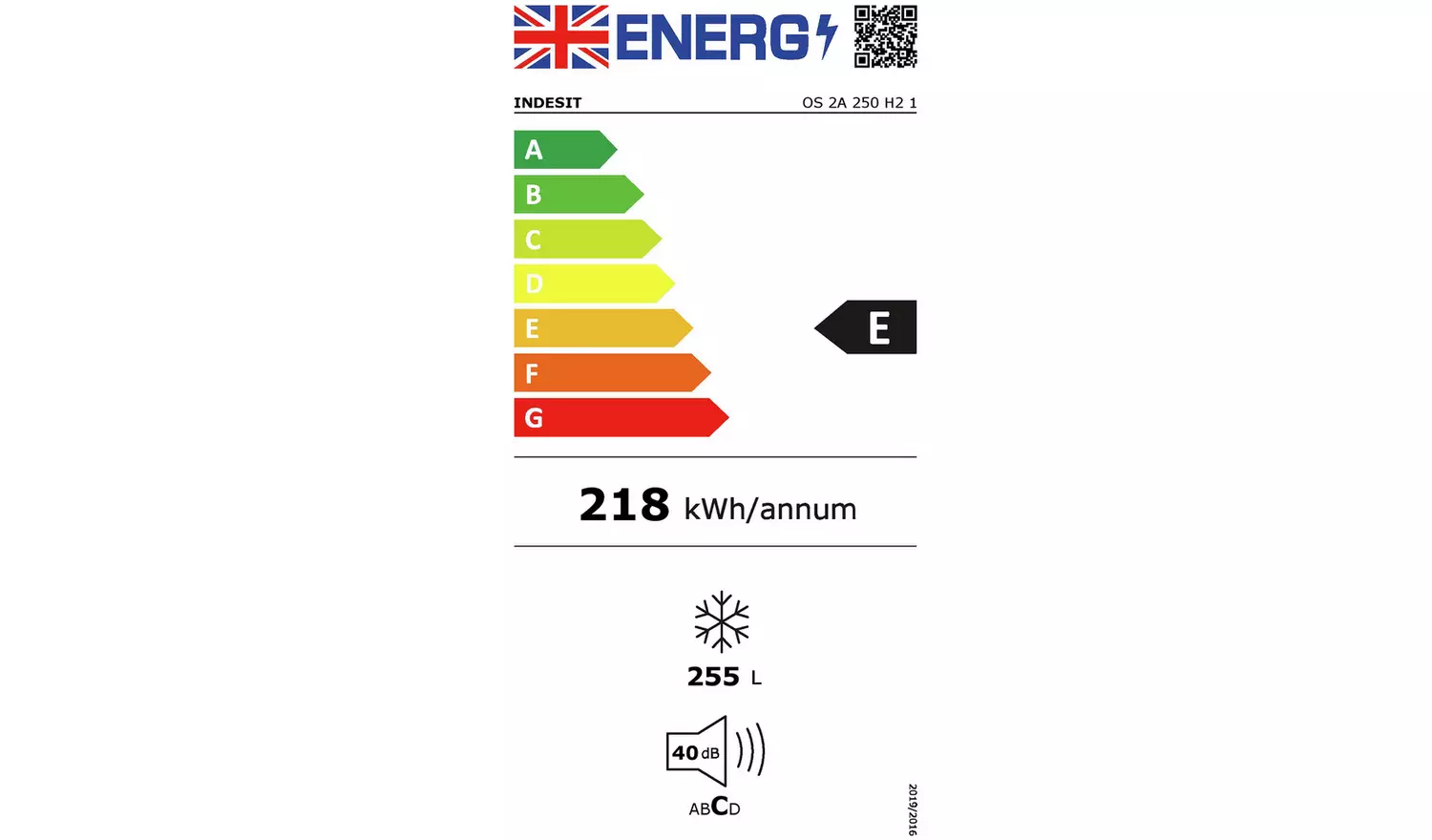Indesit OS2A250H21 Freestanding Chest Freezer - White