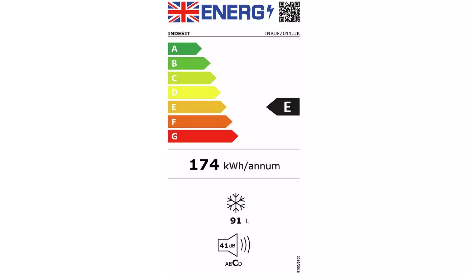 Indesit INBUFZ011UK Integrated Under Counter Freezer-S/Steel