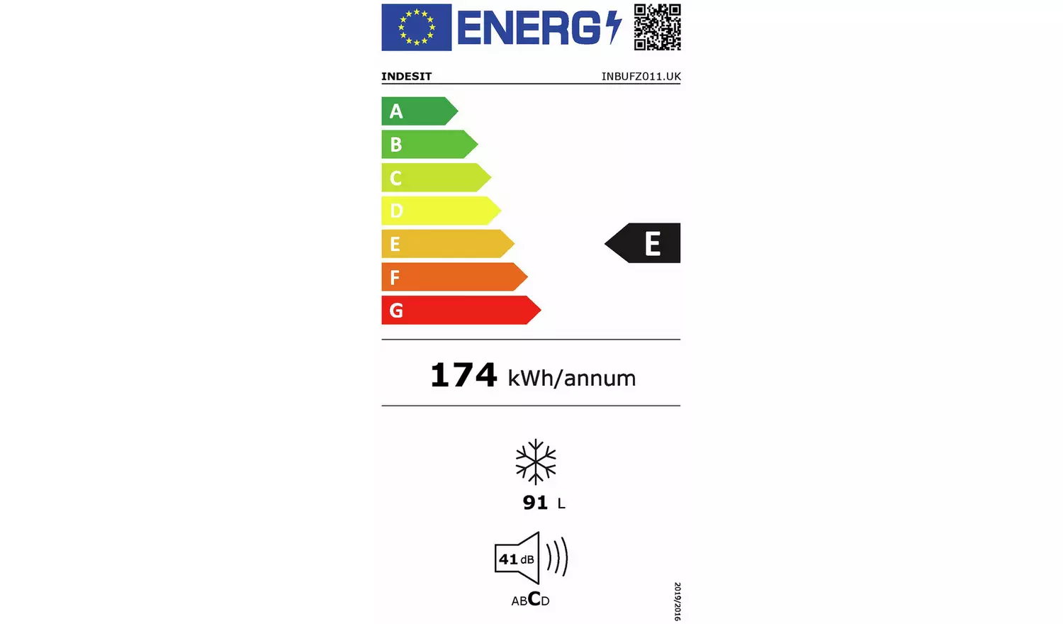 Indesit INBUFZ011UK Integrated Under Counter Freezer-S/Steel