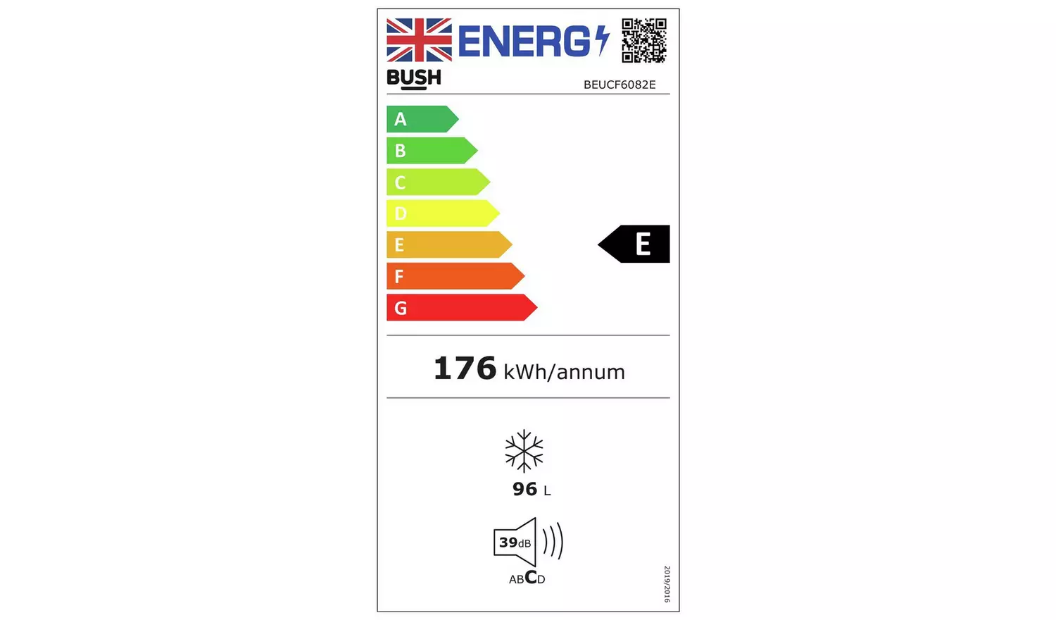 Bush BEUCF6082E Integrated Freezer - White
