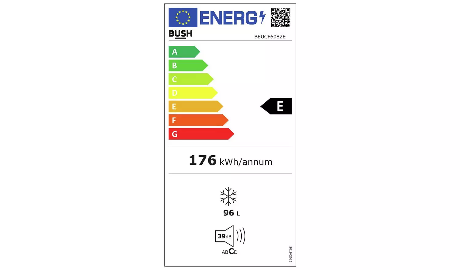 Bush BEUCF6082E Integrated Freezer - White