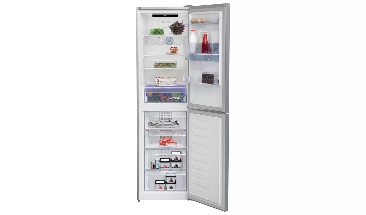 Beko Harvest Fresh CNG4601DVPS Fridge Freezer - Silver
