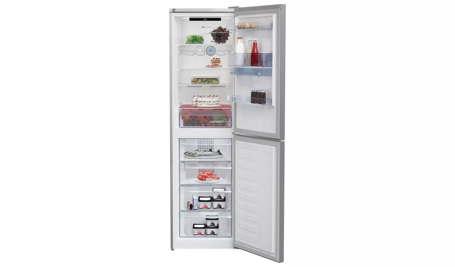 Beko Harvest Fresh CNG4601DVPS Fridge Freezer - Silver