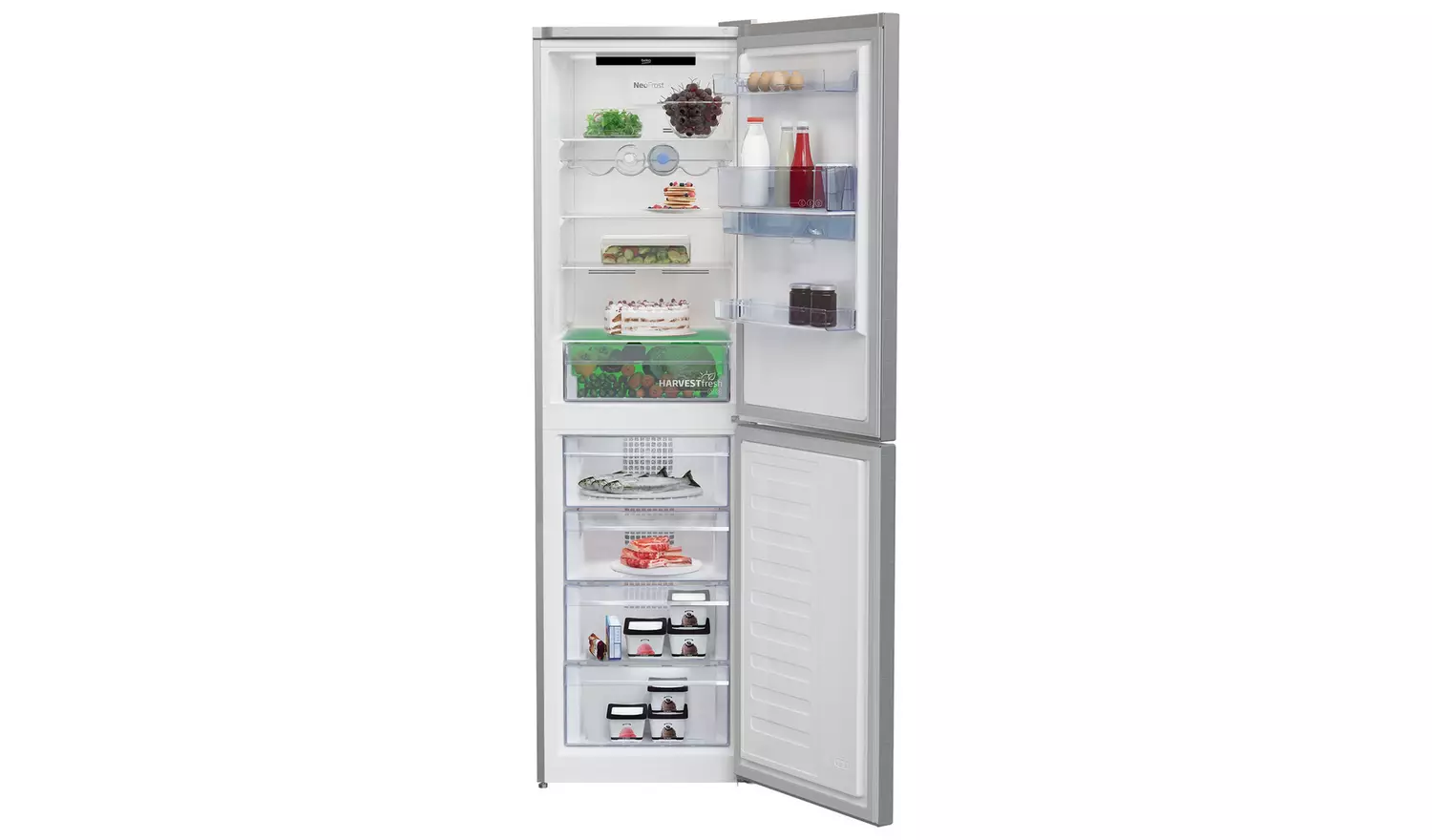 Beko Harvest Fresh CNG4601DVPS Fridge Freezer - Silver