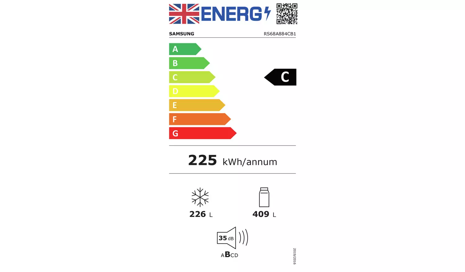 Samsung RS68A884CB1 American Fridge Freezer - Black