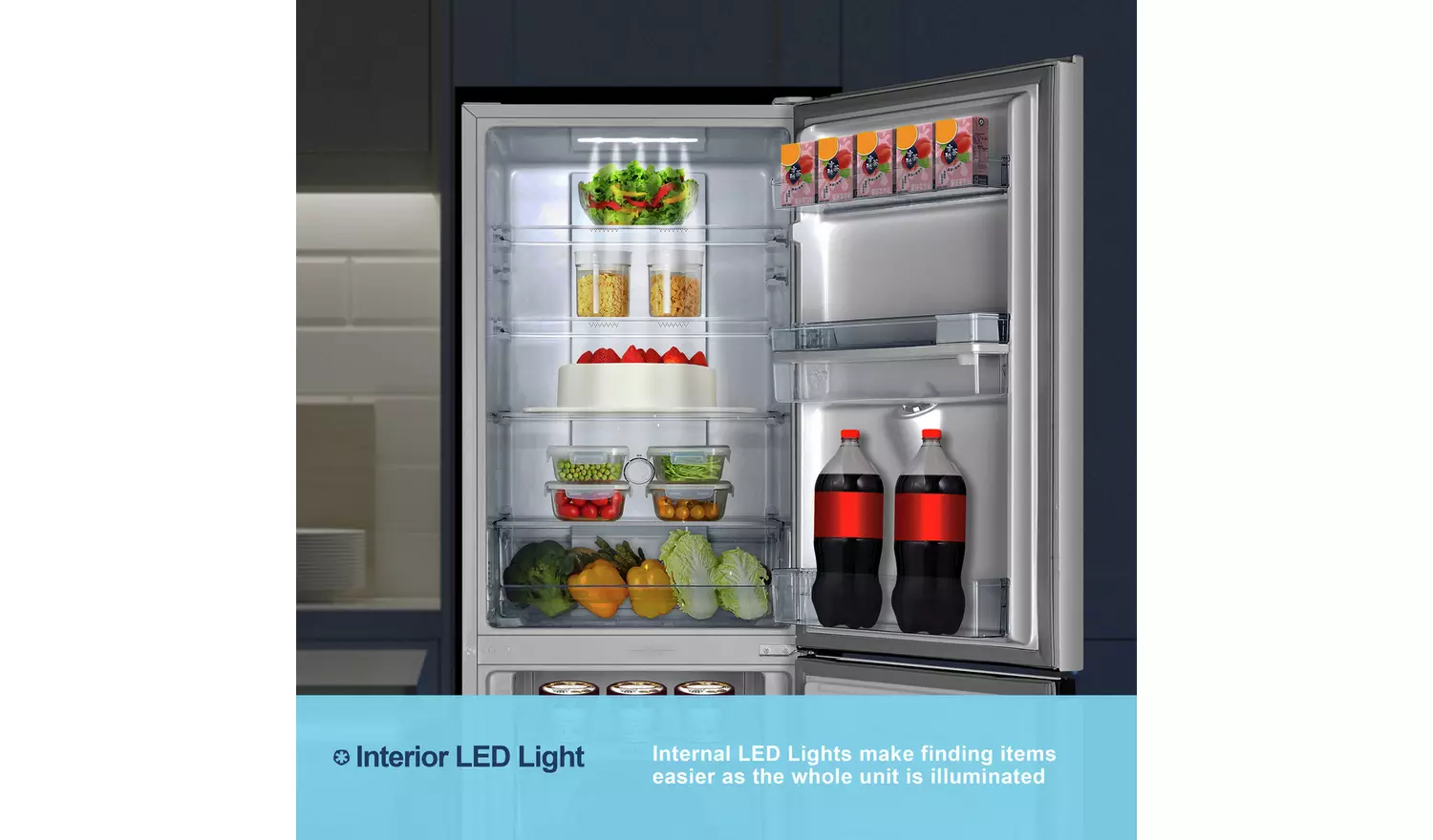 Fridgemaster MC55251DE Freestanding Fridge Freezer - White