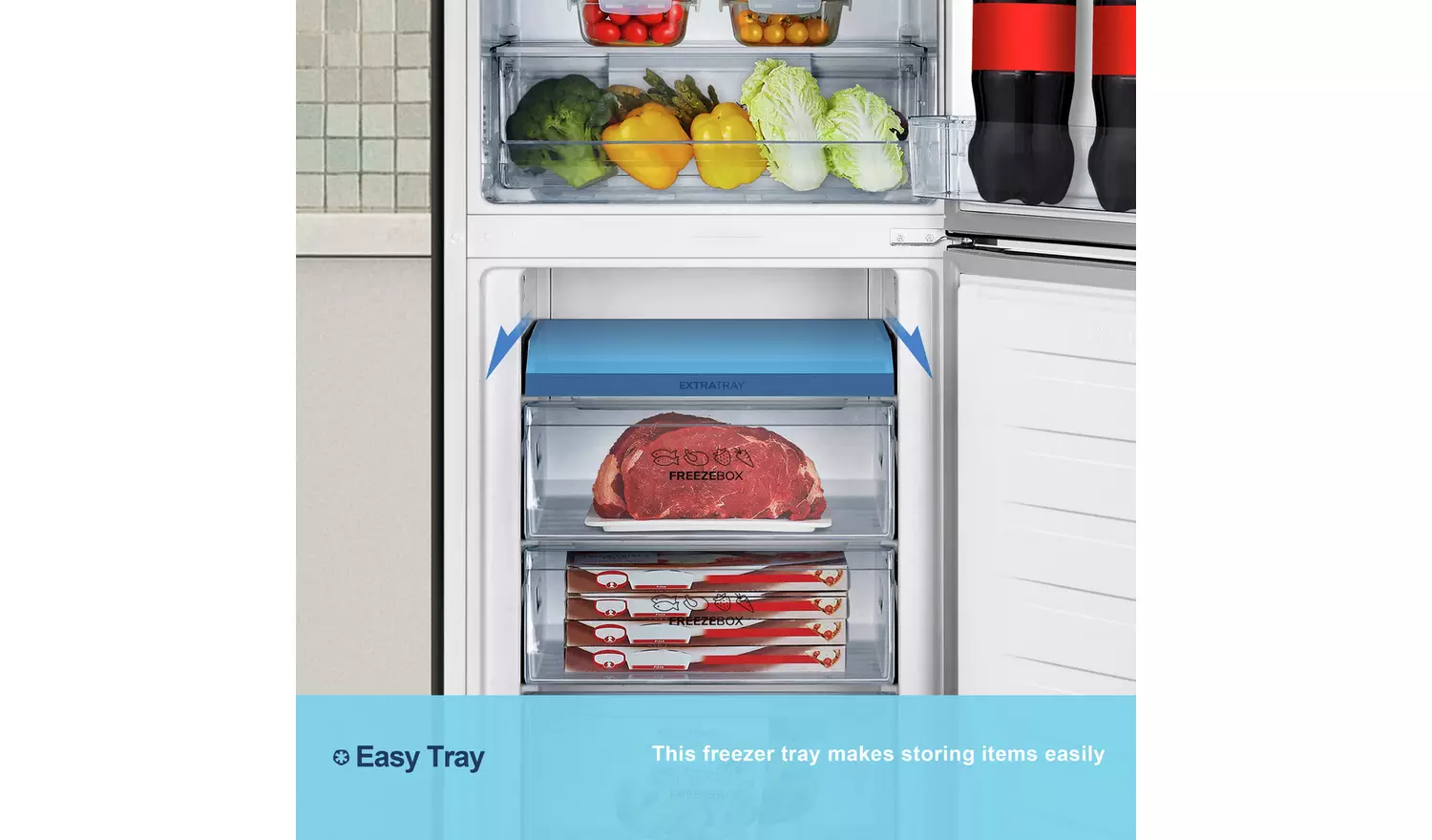 Fridgemaster MC55251DE Freestanding Fridge Freezer - White