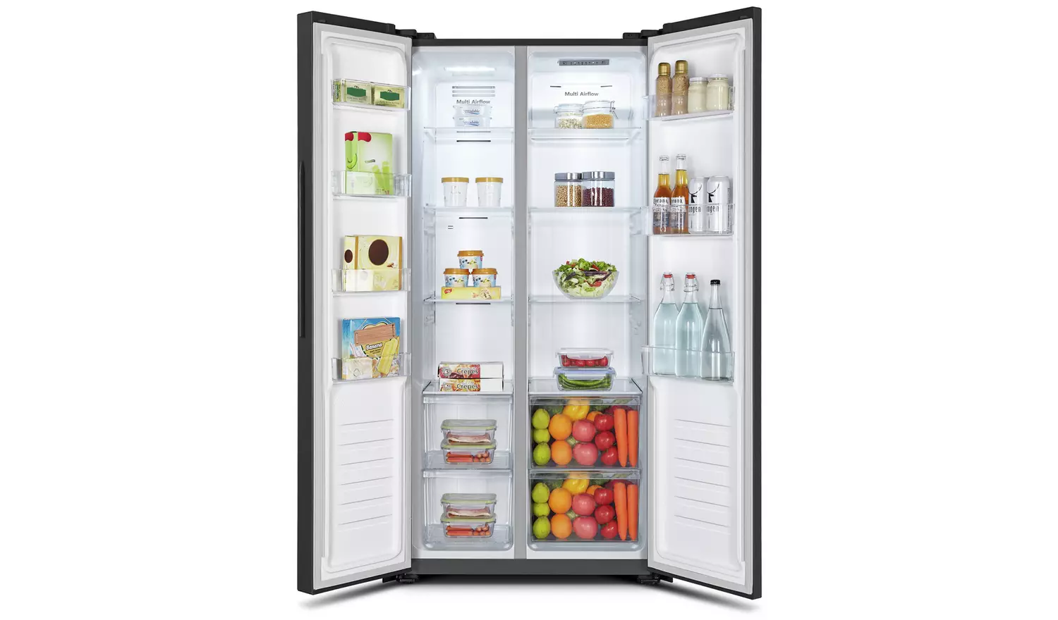 Fridgemaster MS83430EB American Fridge Freezer - Black