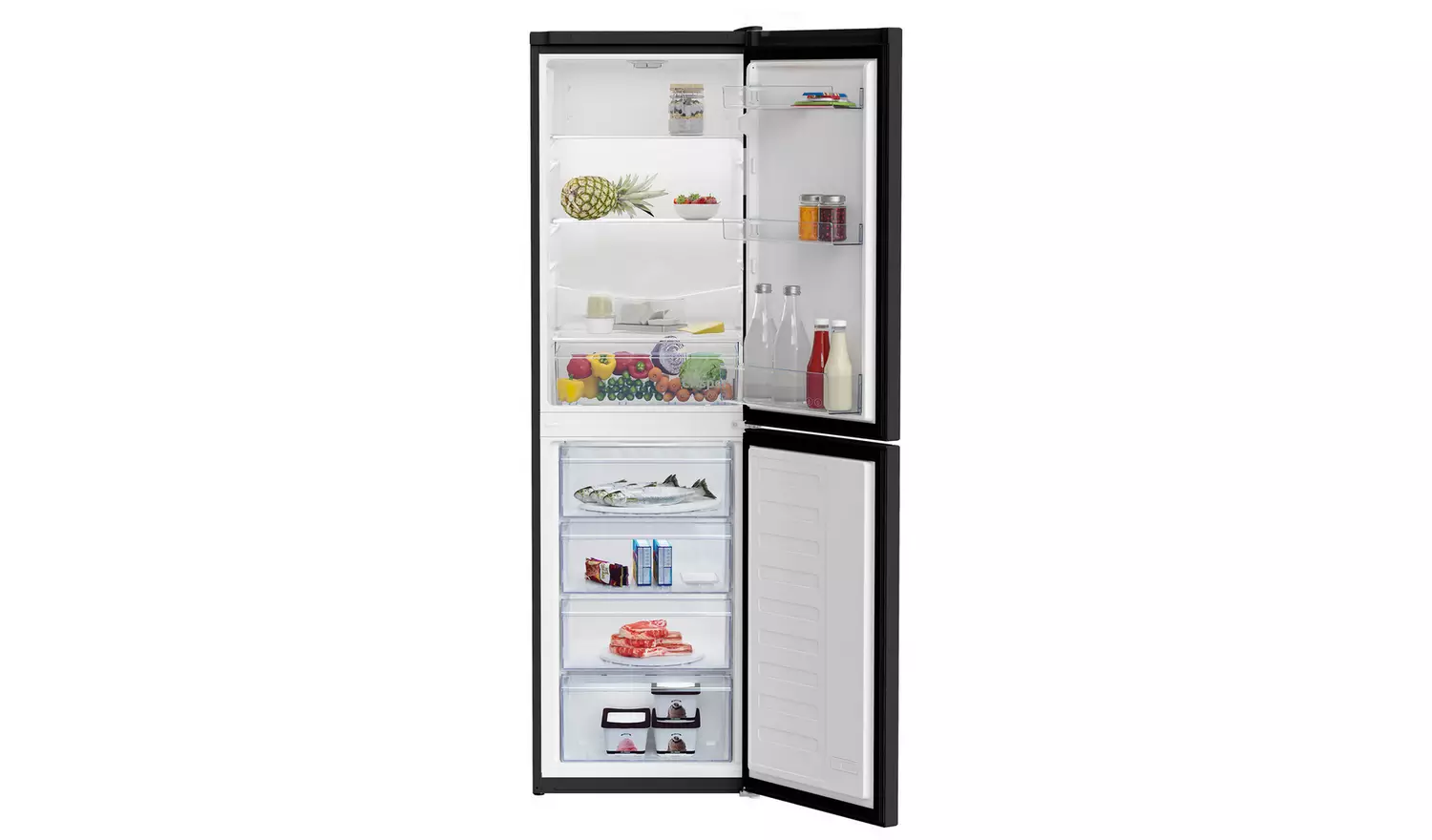 Beko CFG4582B Freestanding Fridge Freezer - Black