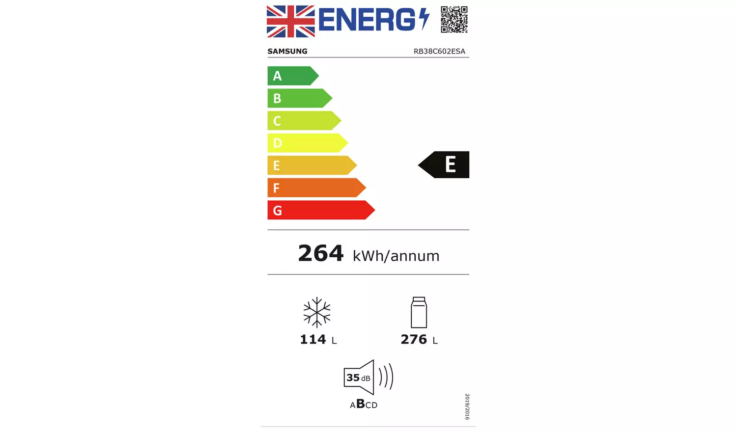 Samsung RB38C602ESA/EU Freestanding Fridge Freezer - S/Steel