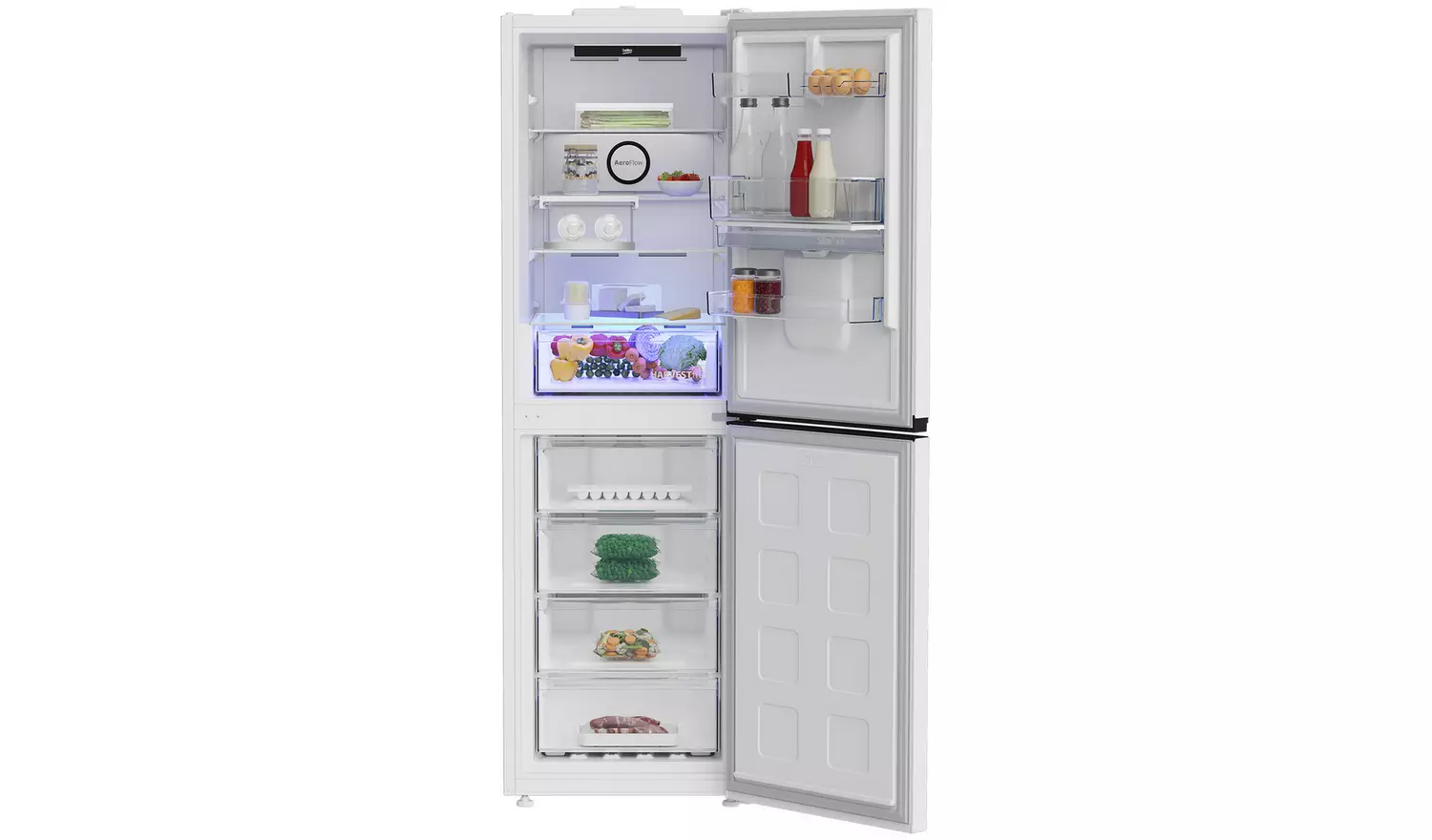 Beko CNG4692DVW Freestanding Fridge Freezer - White