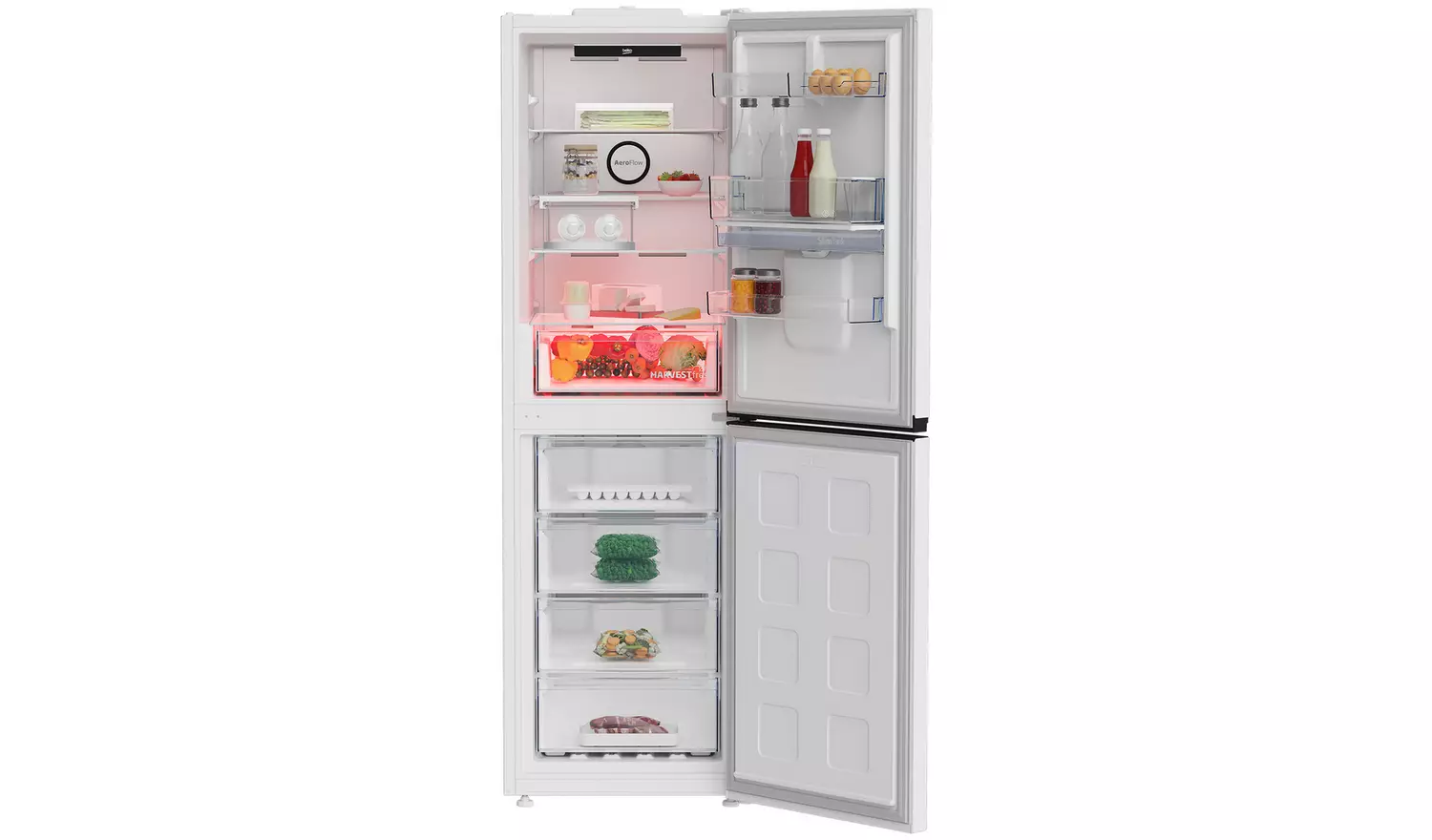 Beko CNG4692DVW Freestanding Fridge Freezer - White