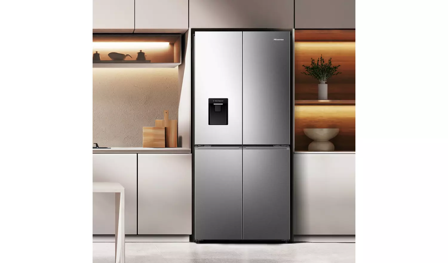 Hisense RQ5P470SMIE American Fridge Freezer-Stainless Steel