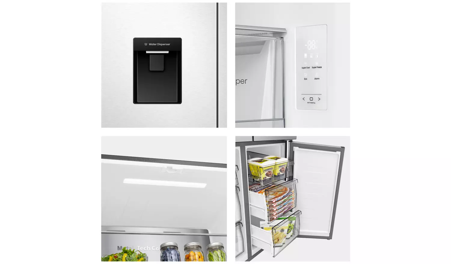 Hisense RQ5P470SMIE American Fridge Freezer-Stainless Steel