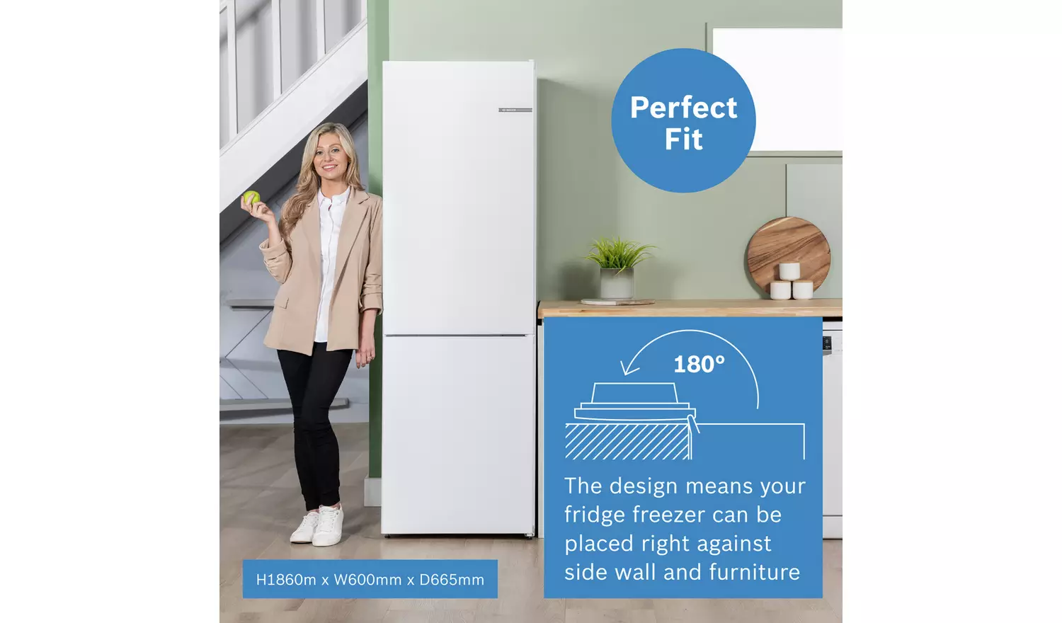 Bosch KGN362WDFGFridge Freezer - White