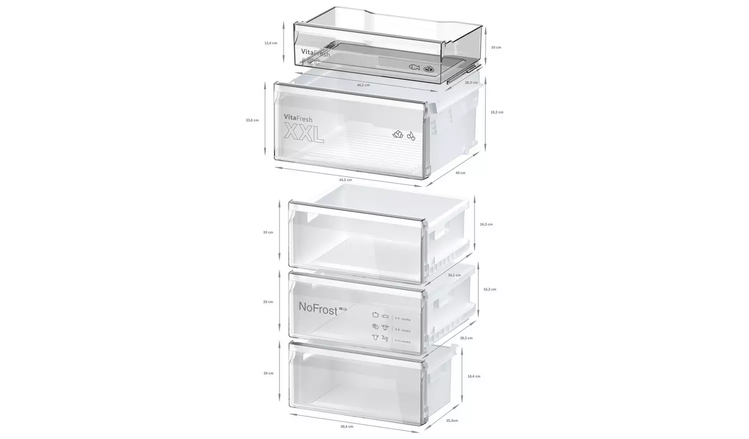 Bosch KGN362WDFGFridge Freezer - White