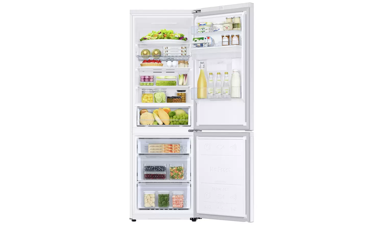Samsung RB34C652DWW Freestanding Fridge Freezer - White