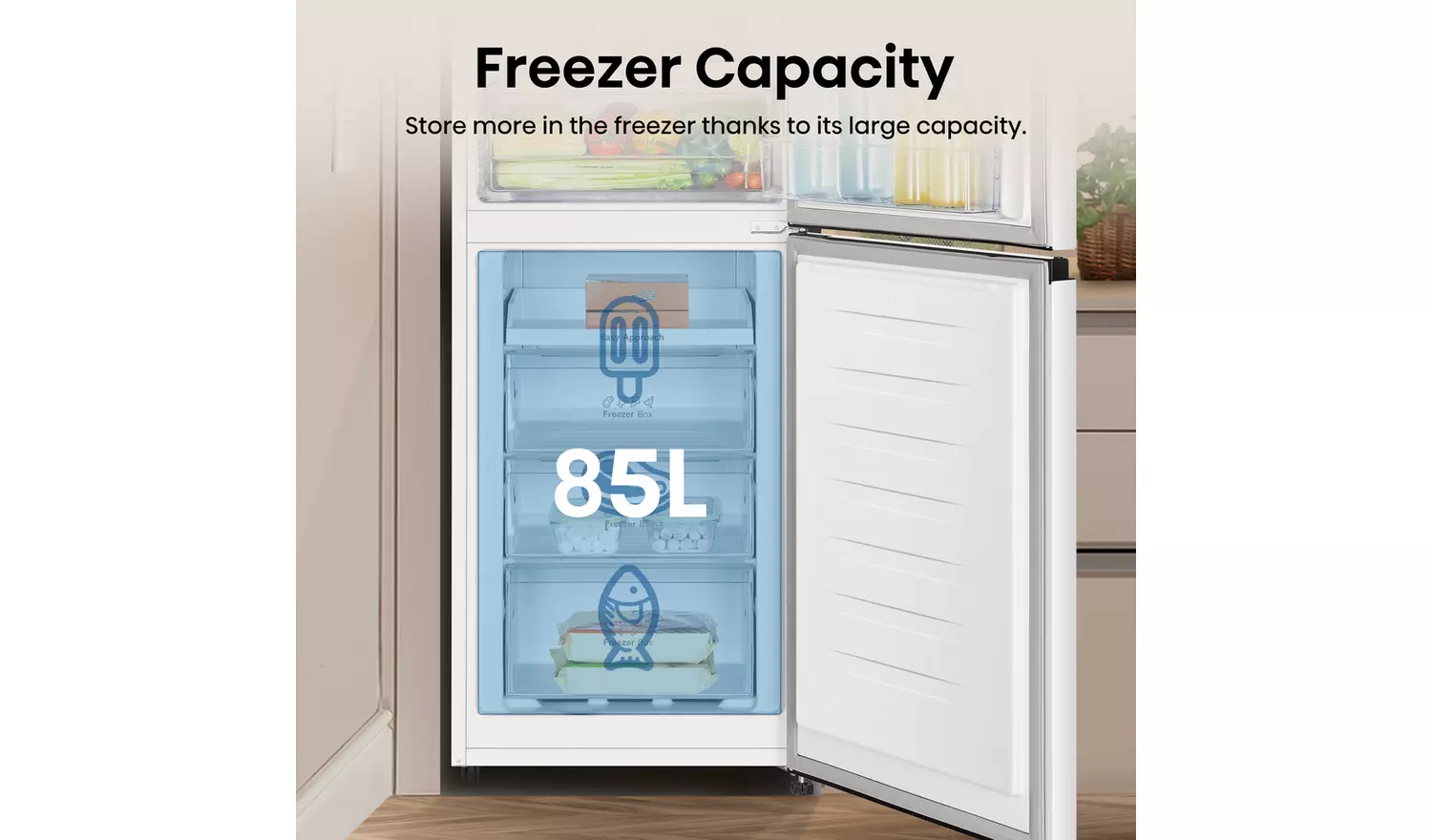 Hisense RB327N4BWE Freestanding Fridge Freezer - White