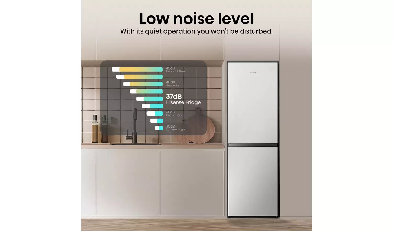 Hisense RB327N4BWE Freestanding Fridge Freezer - White
