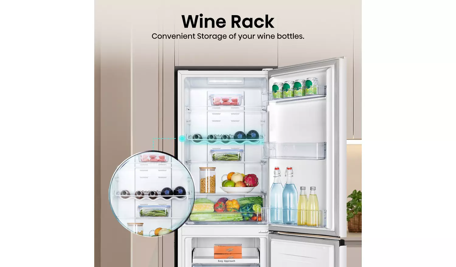 Hisense RB327N4BWE Freestanding Fridge Freezer - White