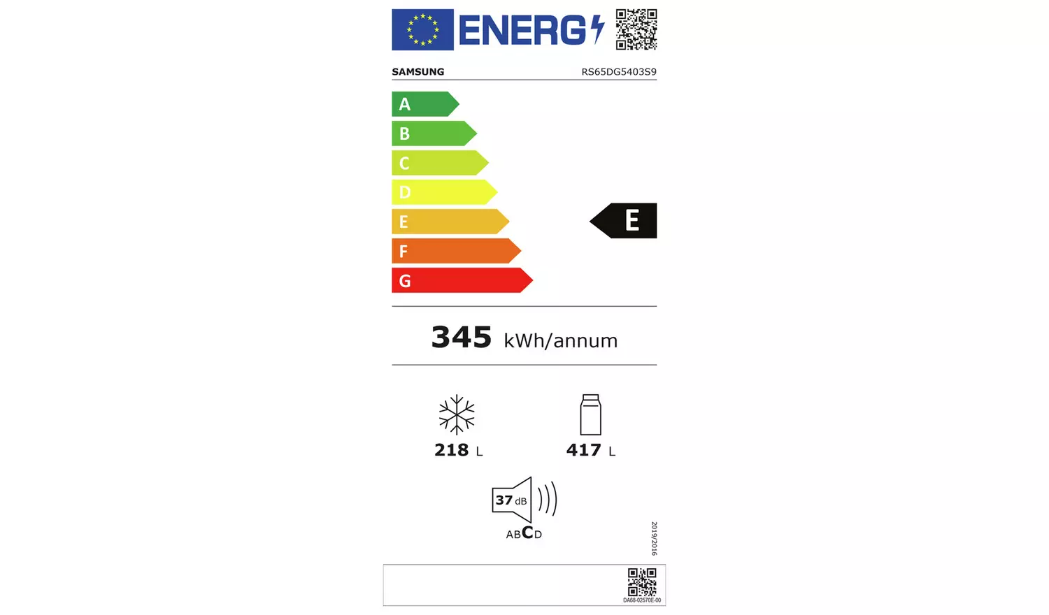Samsung RS65DG5403S9 American Fridge Freezer - Silver