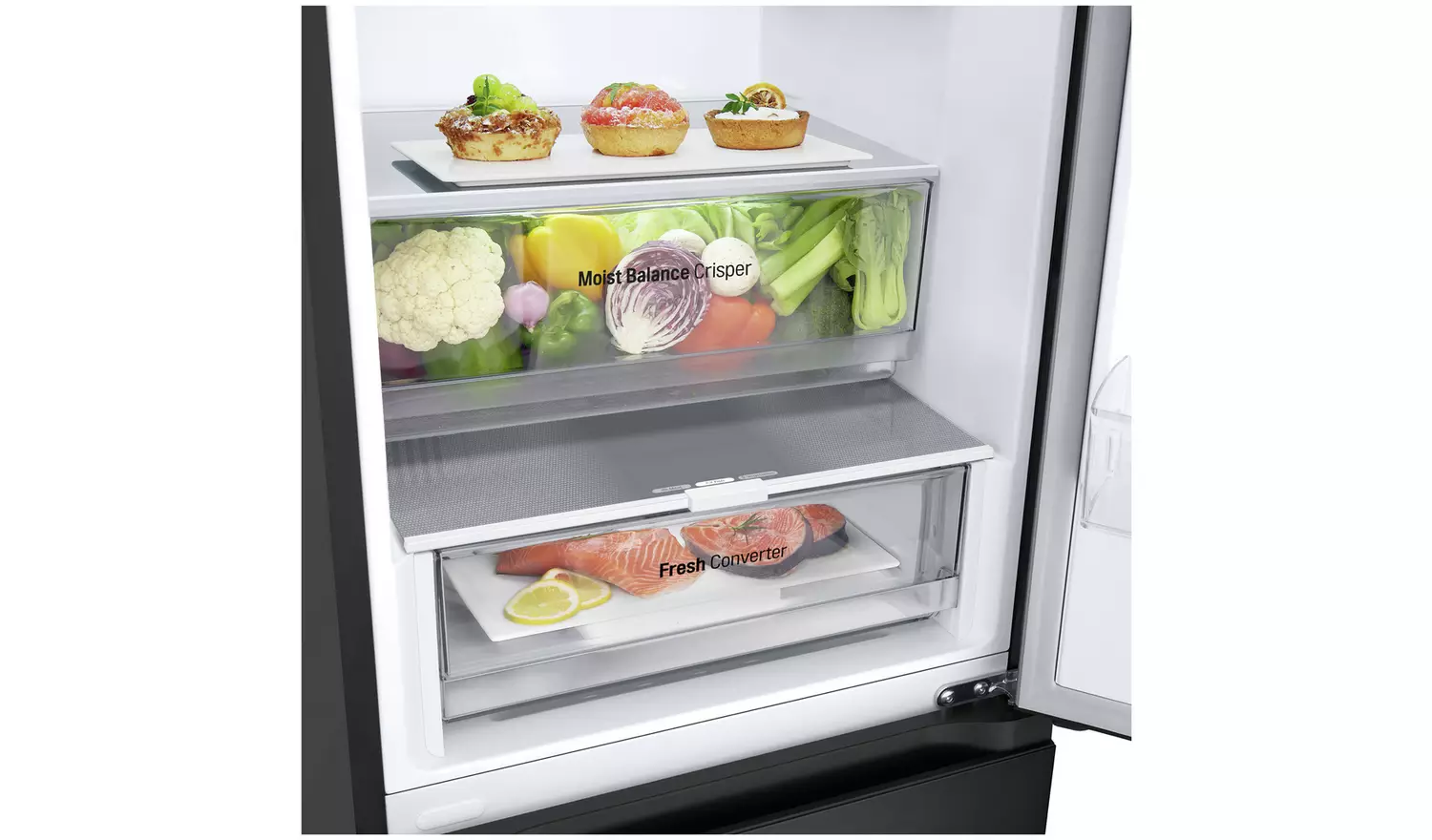 LG GBF3102EEP Fridge Freezer - Matte Black