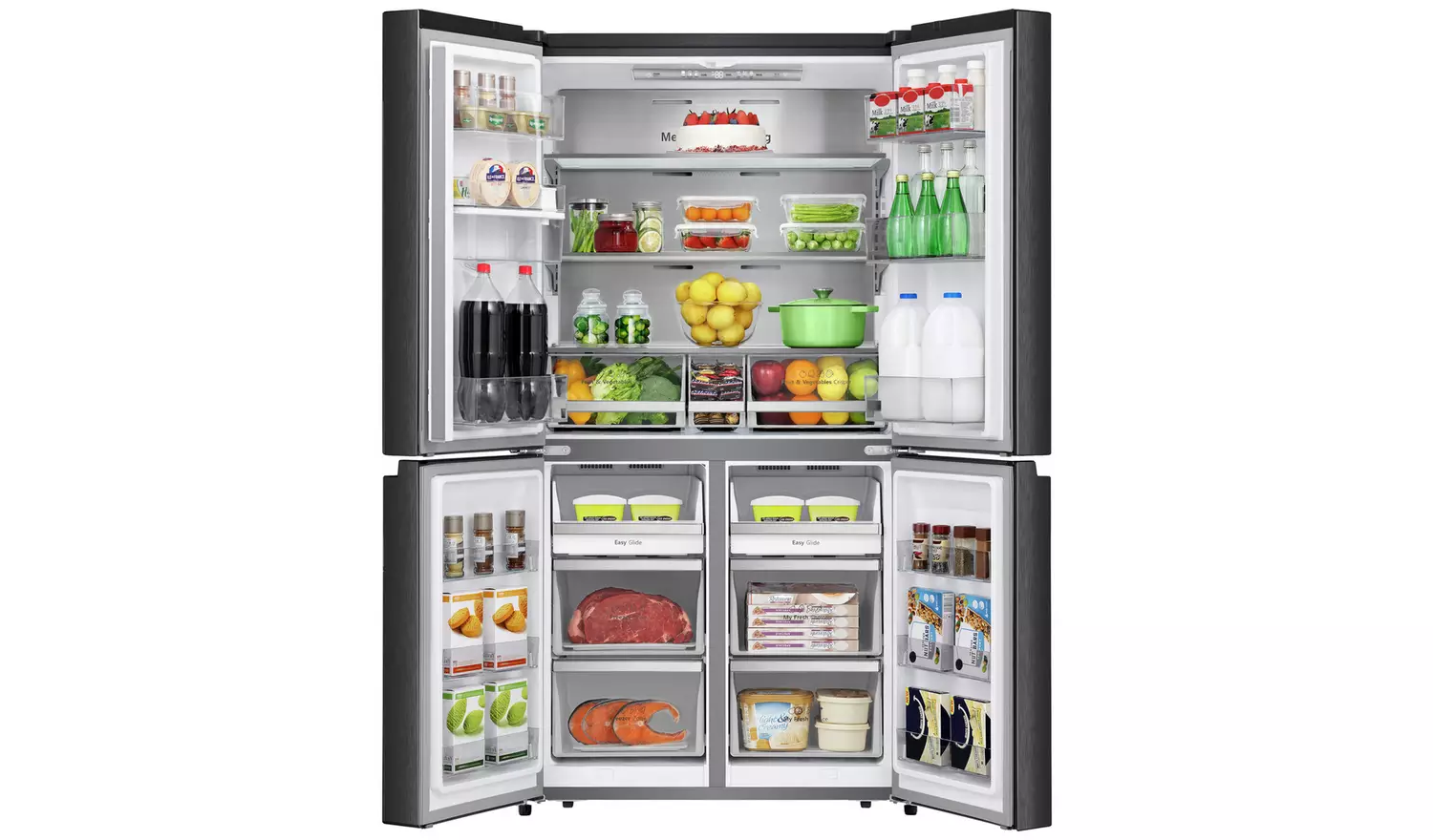 Hisense RQ758N4SWFE American Fridge Freezer- Black