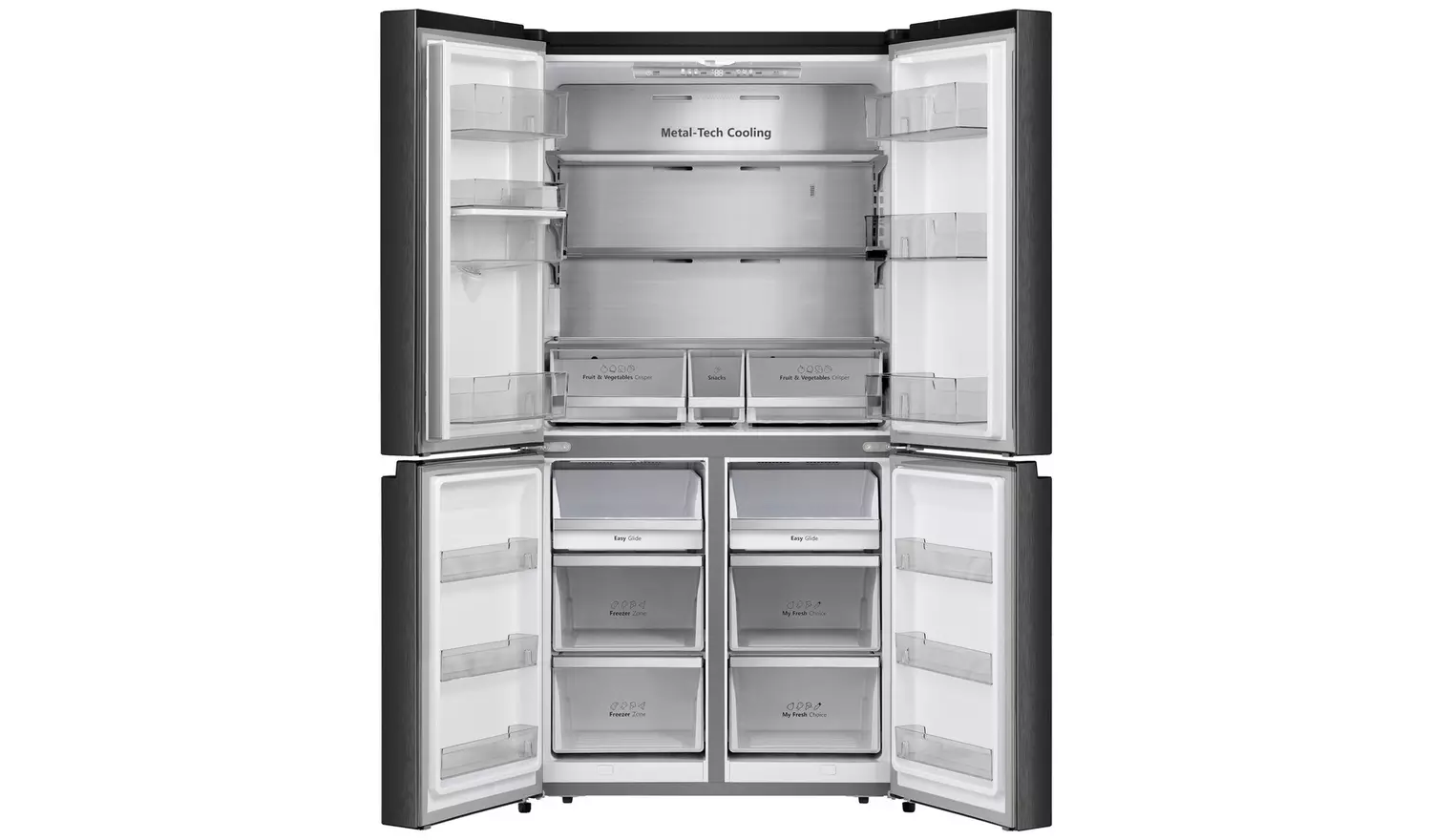 Hisense RQ758N4SWFE American Fridge Freezer- Black