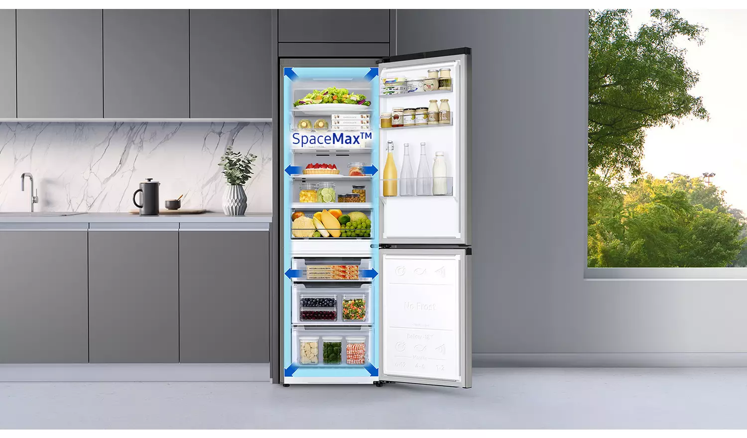 Samsung RB33B610ESA/EU Freestanding Fridge Freezer - S/Steel