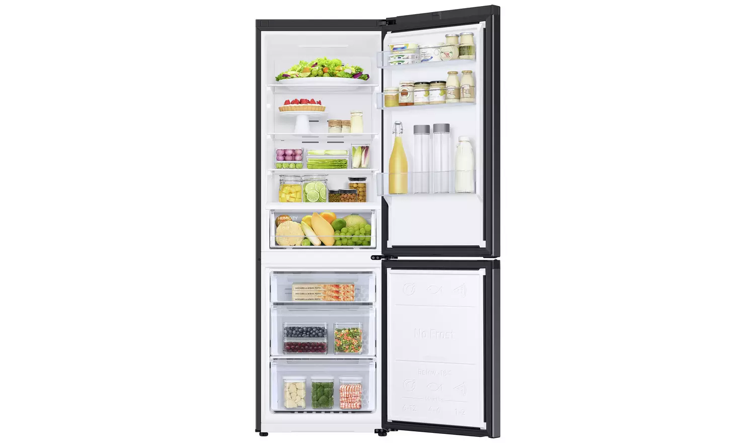 Samsung RB34C600EBN/EU Freestanding Fridge Freezer - Black