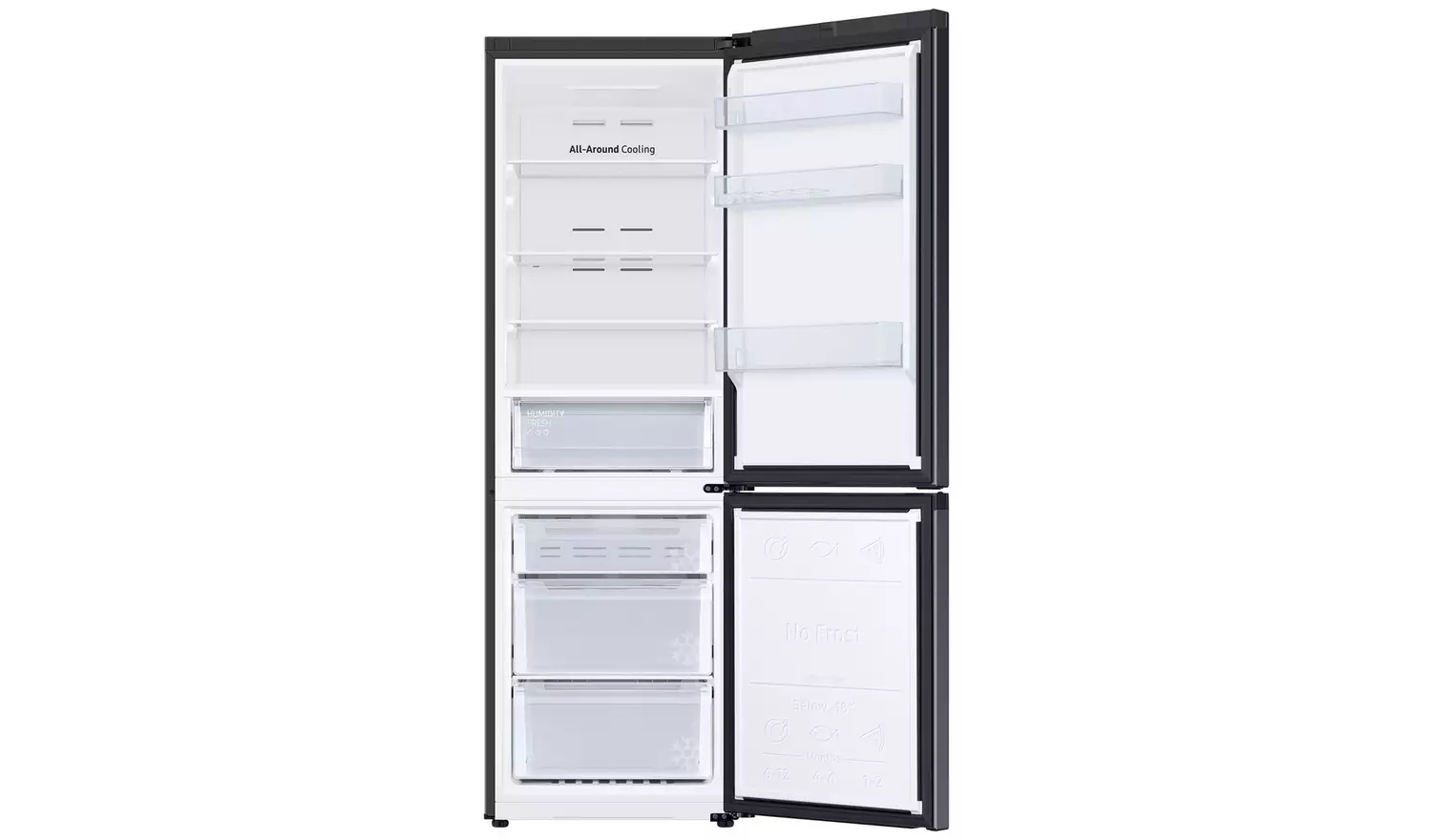 Samsung RB34C600EBN/EU Freestanding Fridge Freezer - Black