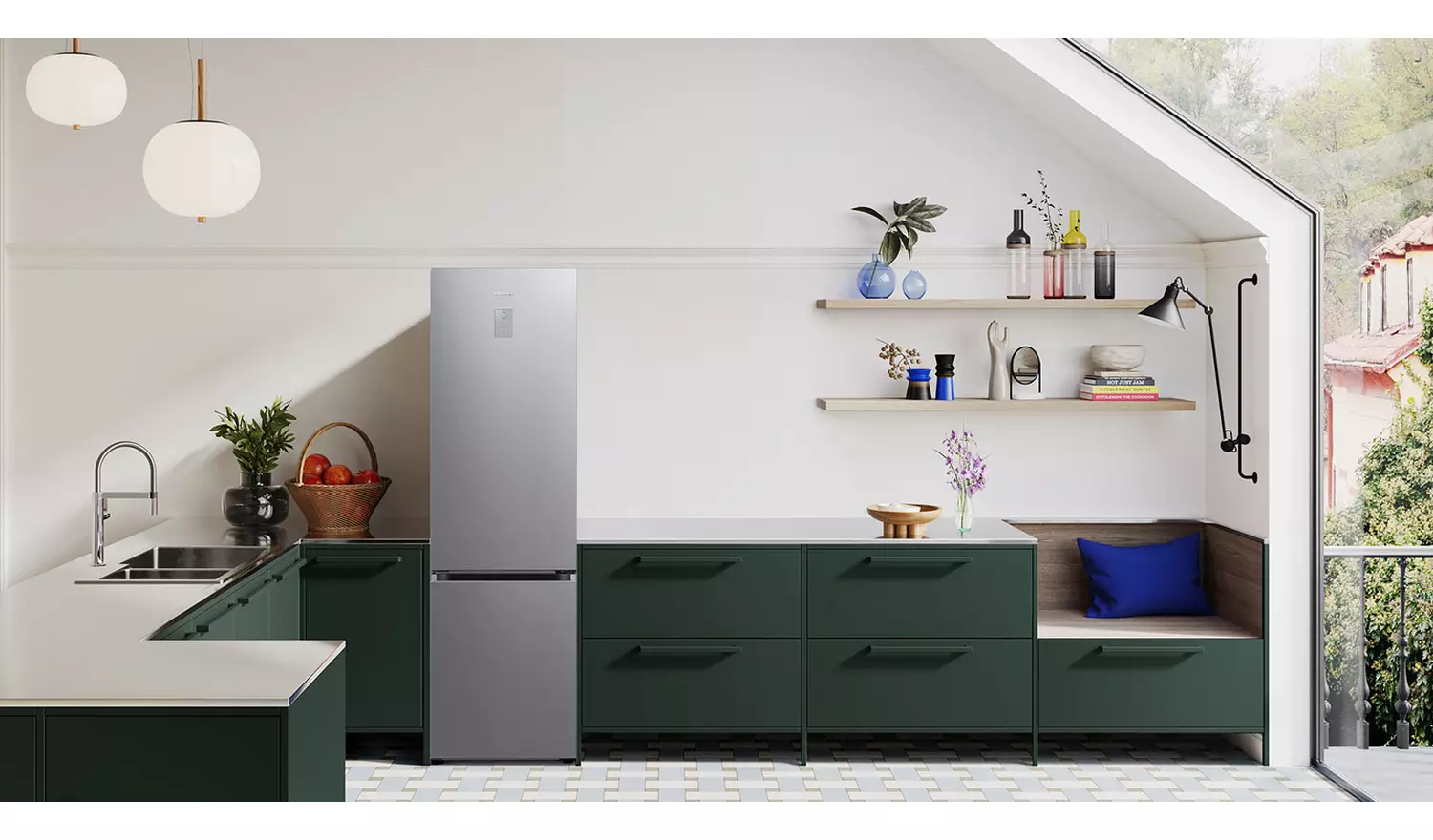 Samsung RB38C602CWW Freestanding Fridge Freezer - White