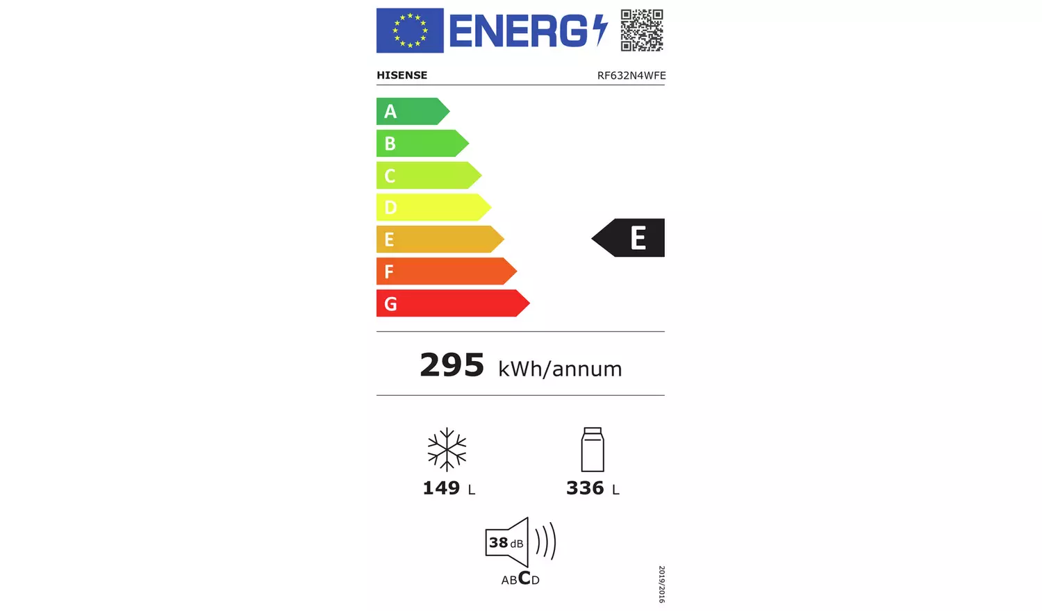 Hisense RF632N4WFE American Fridge Freezer - Black