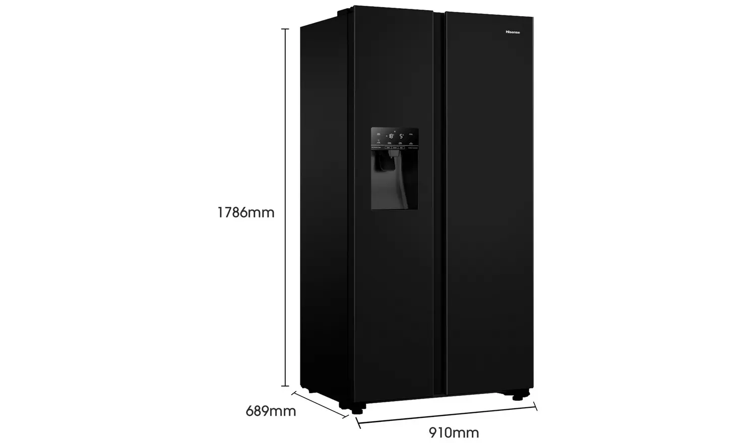 Hisense RS694N4TBE American Fridge Freezer - Black