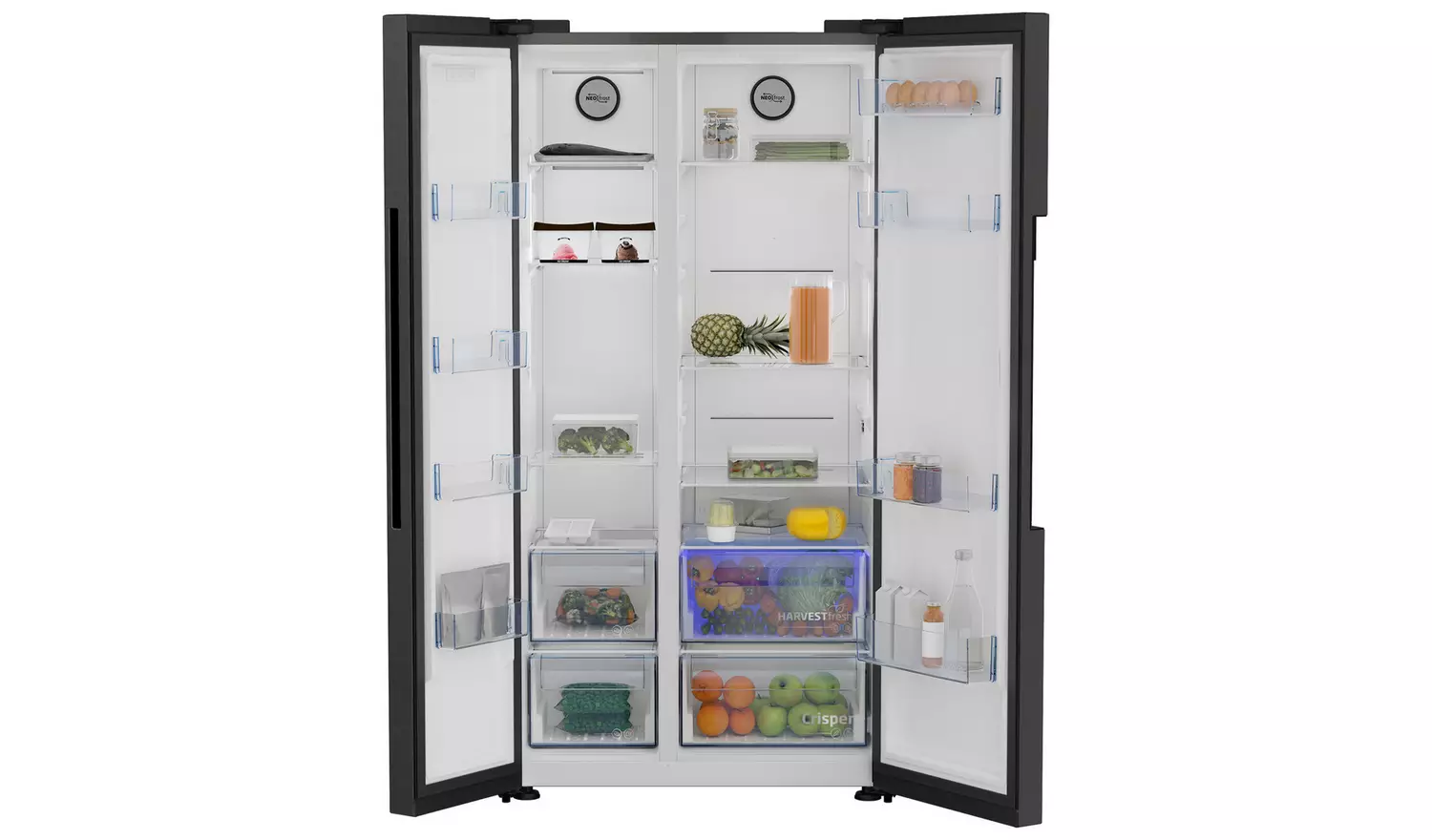 Beko ASL1442VPZ American Fridge Freezer - Black