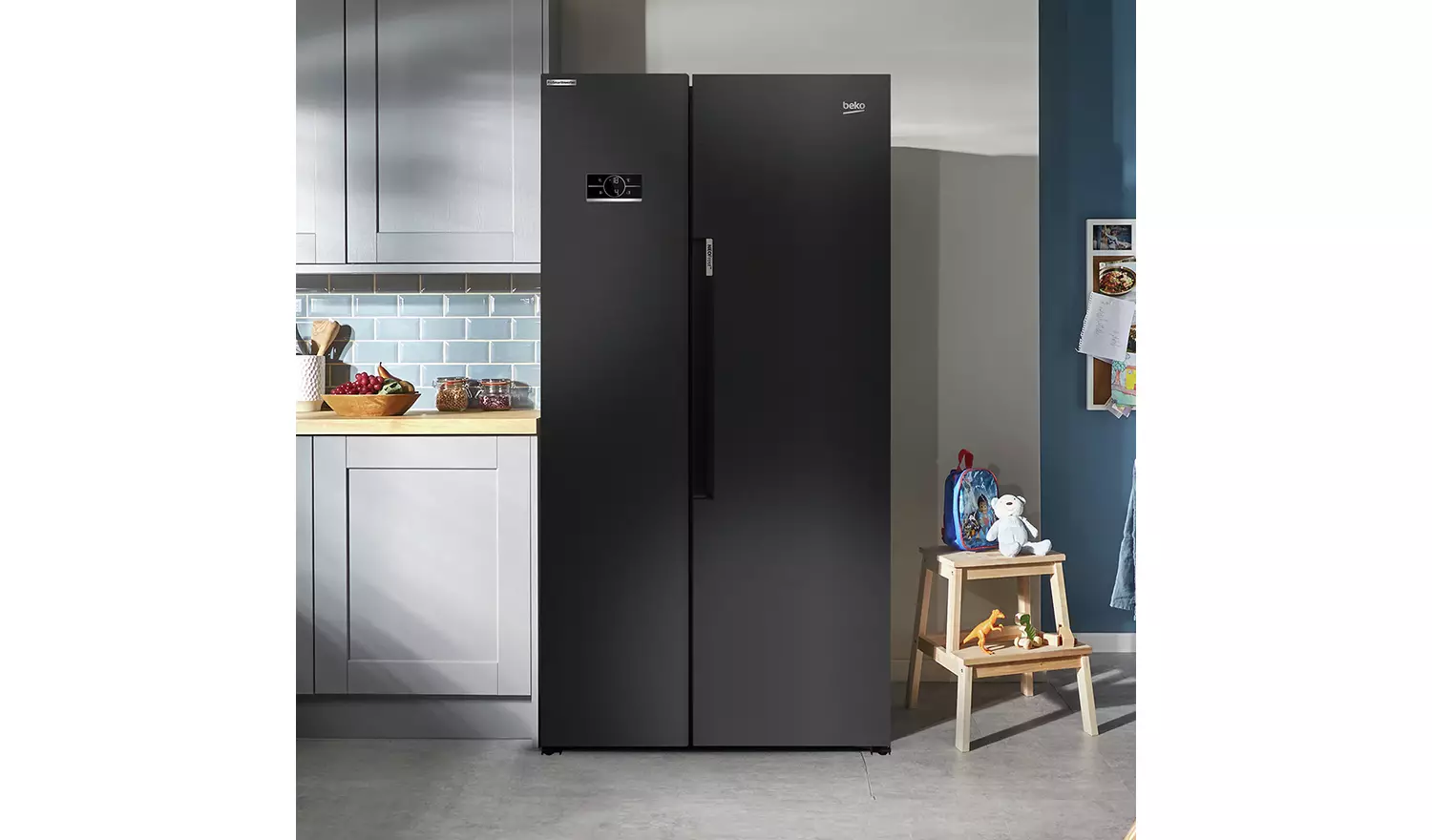Beko ASL1442VPZ American Fridge Freezer - Black