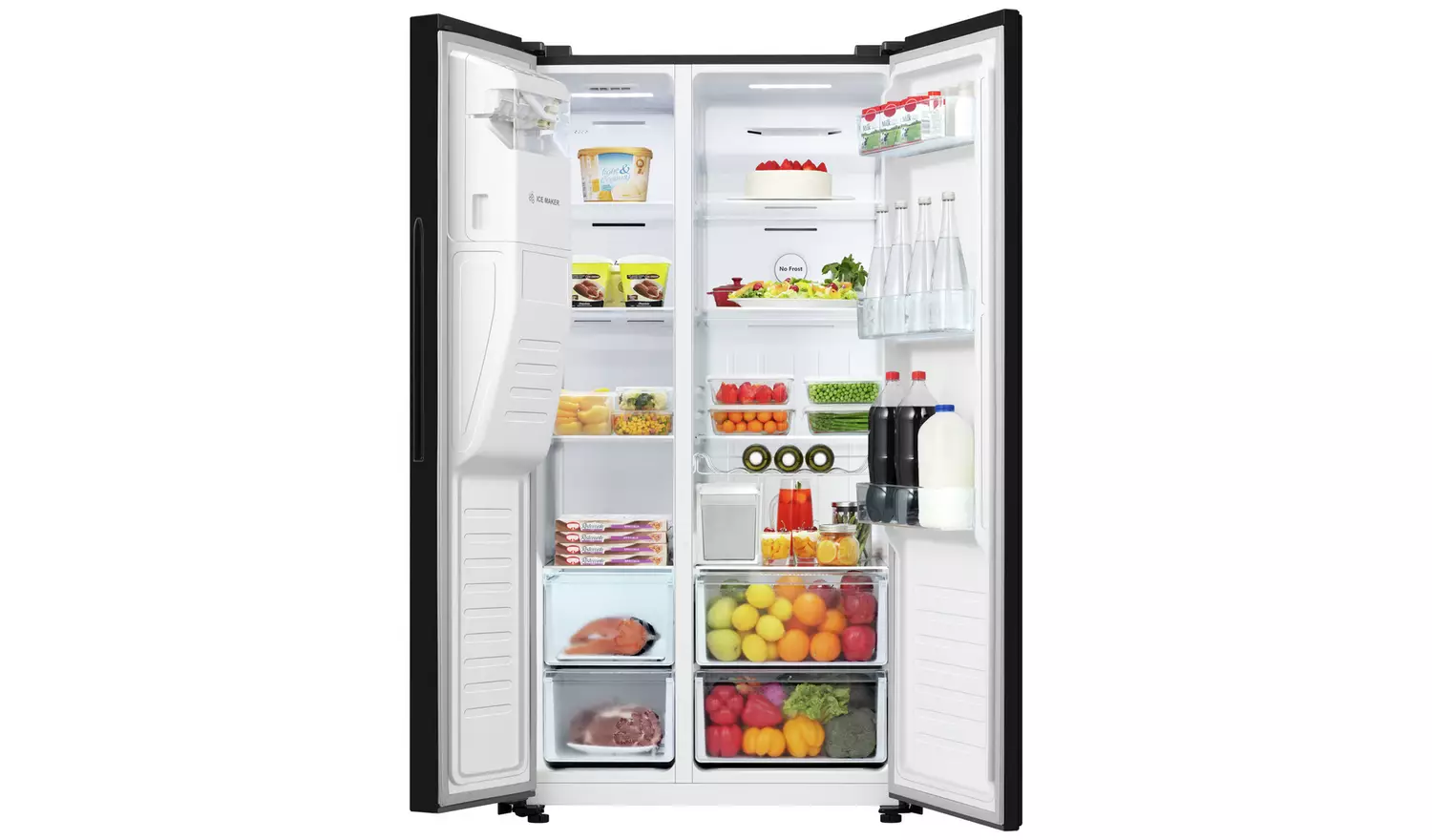 Fridgemaster MS91500IEB American Fridge Freezer - Black