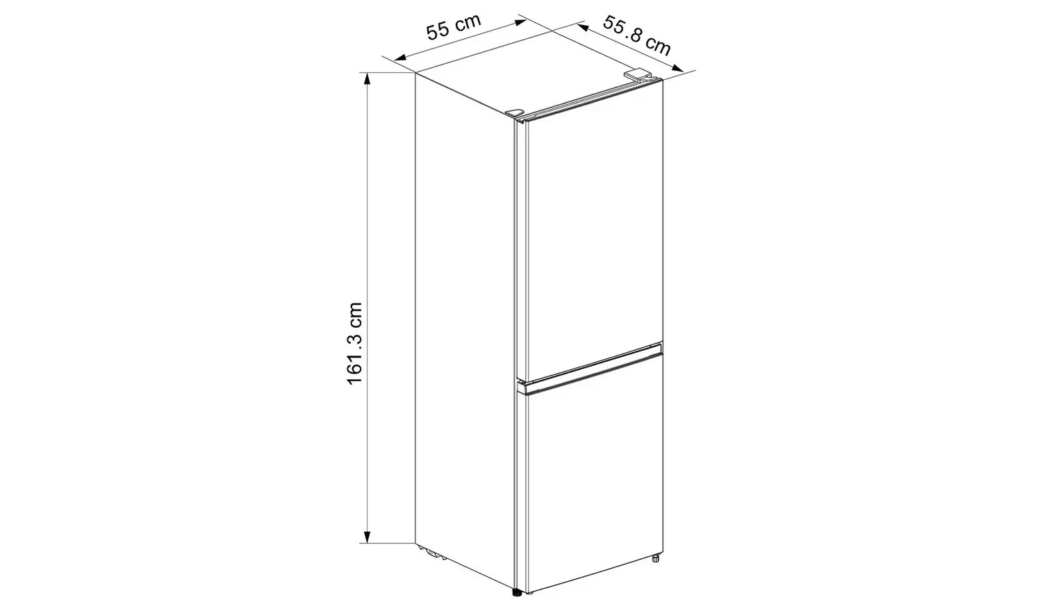 Bush ME55161W Freestanding Fridge Freezer - White