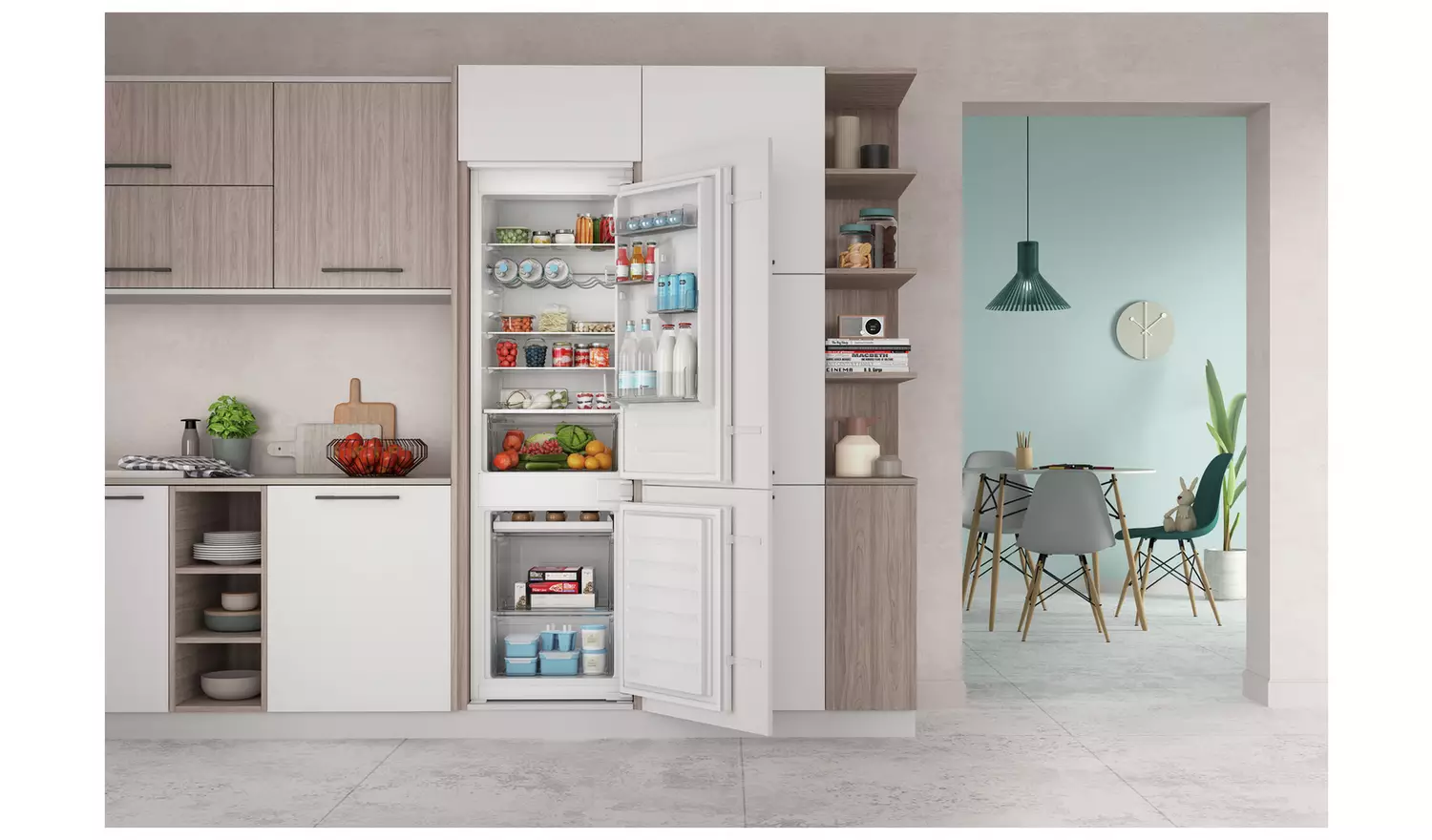 Indesit INC18D011B1 Integrated Fridge Freezer - White