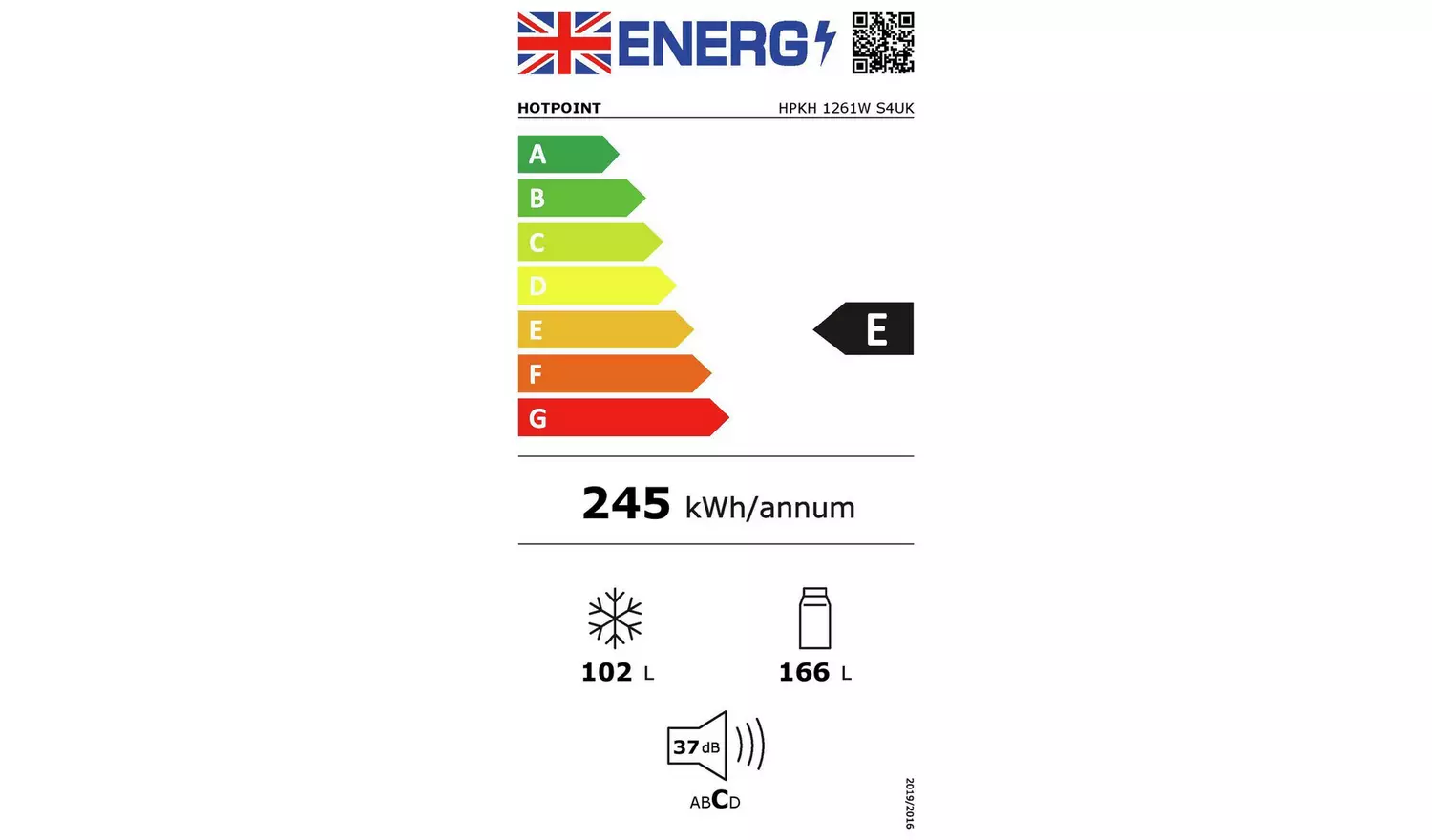 Hotpoint HPKH1261WS4UK Freestanding Fridge Freezer - Silver