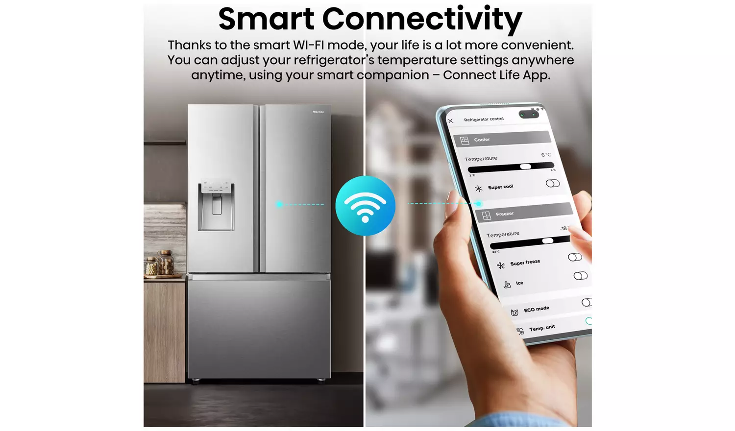 Hisense RF793N4SASE American Fridge Freezer - S/Steel