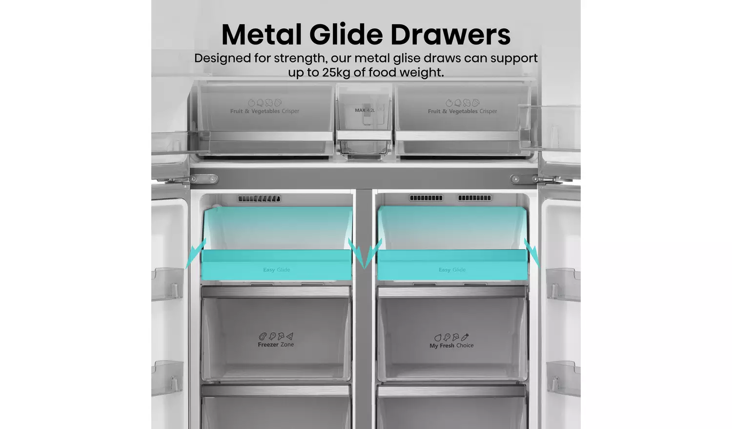 Hisense RQ760N4SASE American Fridge Freezer - S/Steel