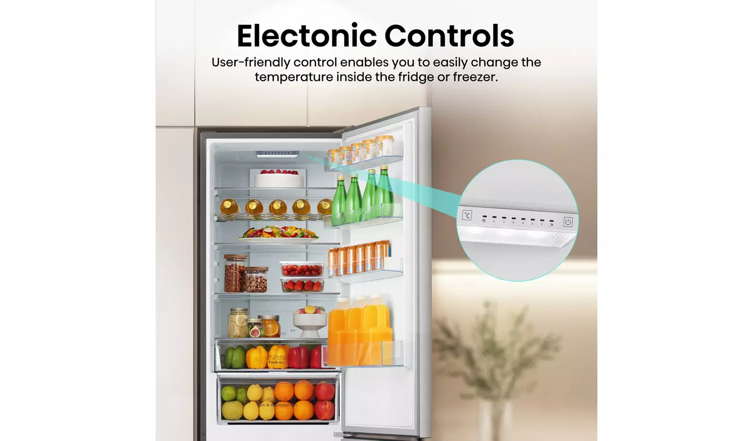 Hisense RB435N4BCE Fridge Freezer - Stainless Steel